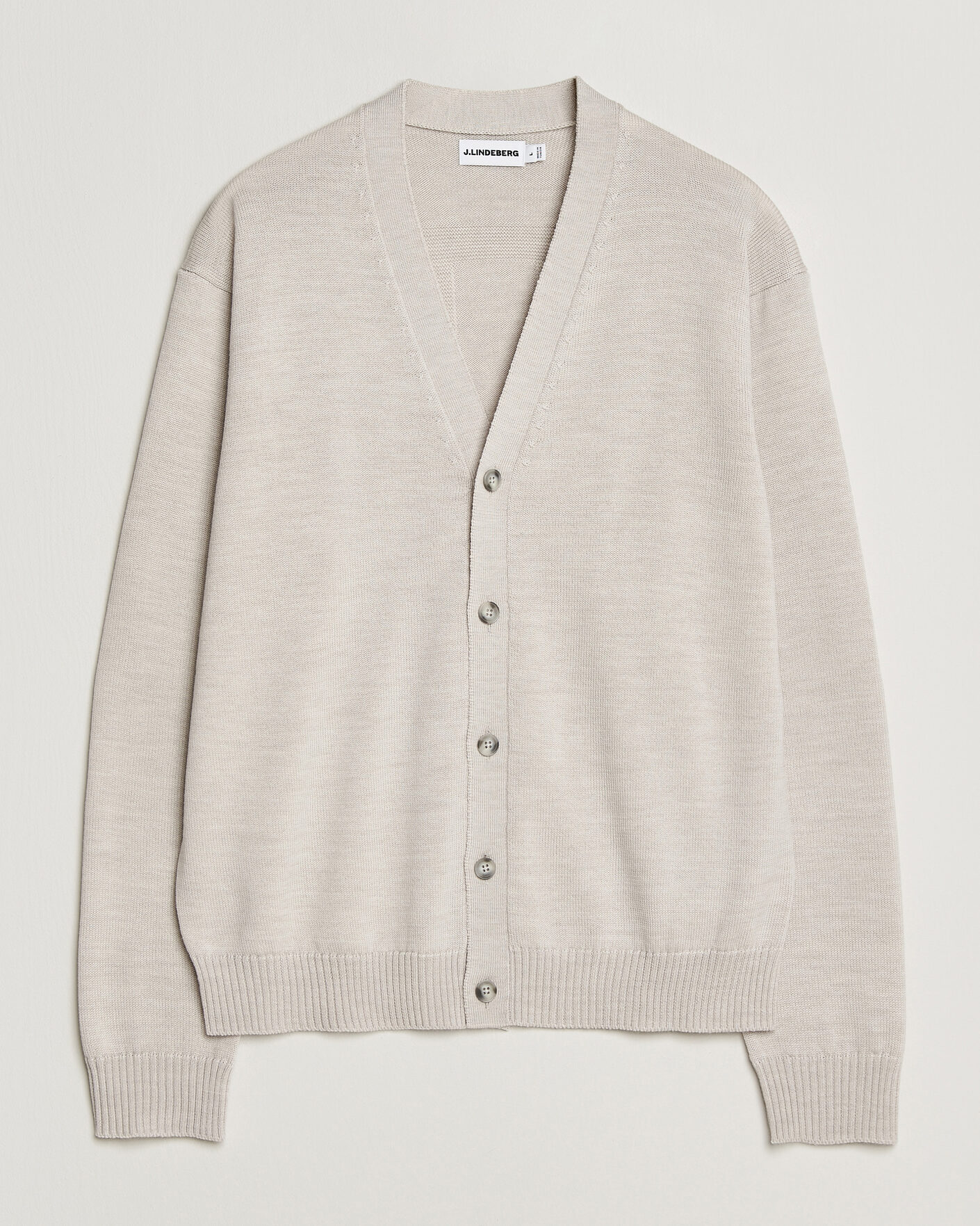 Mies | Puserot | J.Lindeberg | Jared Merino Cardigan Moonbeam Melange