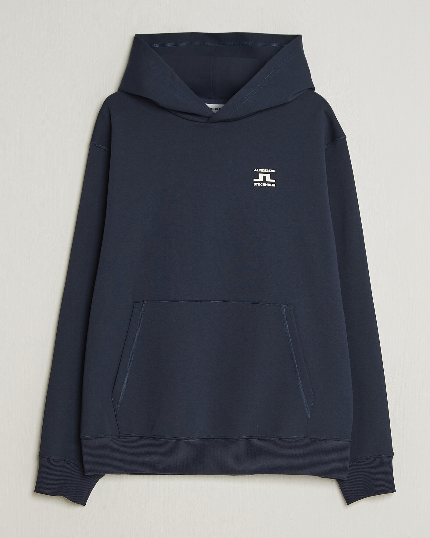 Mies | Puserot | J.Lindeberg | Club Printed Hoodie JL Navy