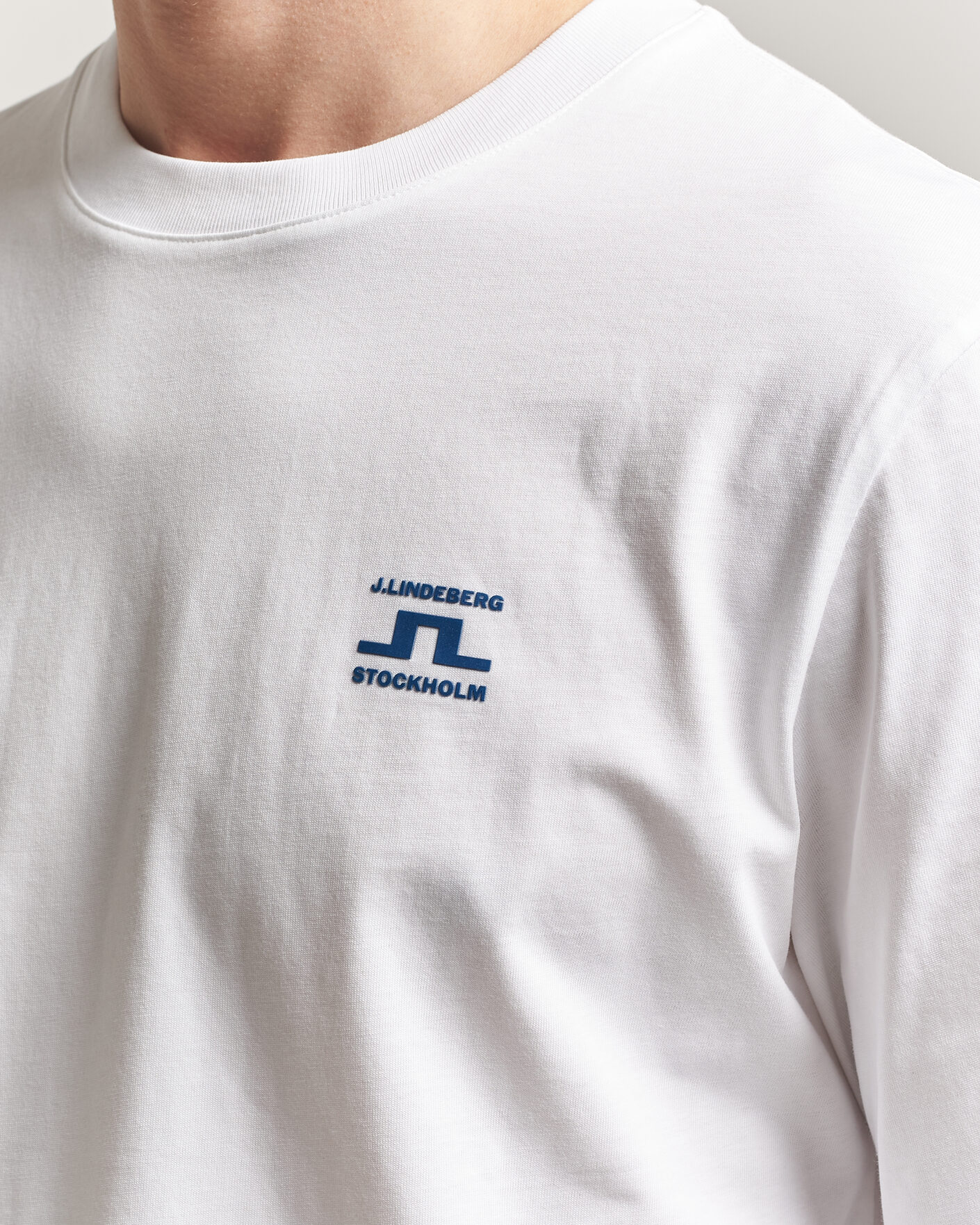 Mies | T-paidat | J.Lindeberg | Parcie Long Sleeve T-Shirt White