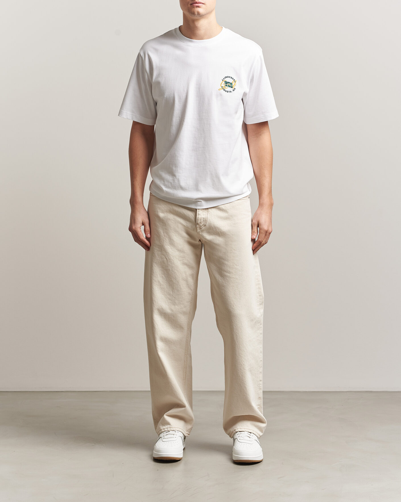 Mies | T-paidat | J.Lindeberg | Parcie Tour T-Shirt White