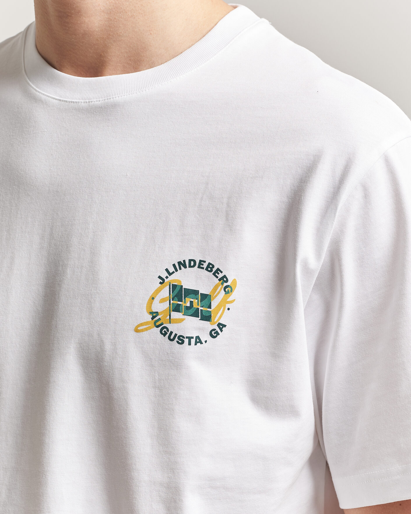 Mies | T-paidat | J.Lindeberg | Parcie Tour T-Shirt White