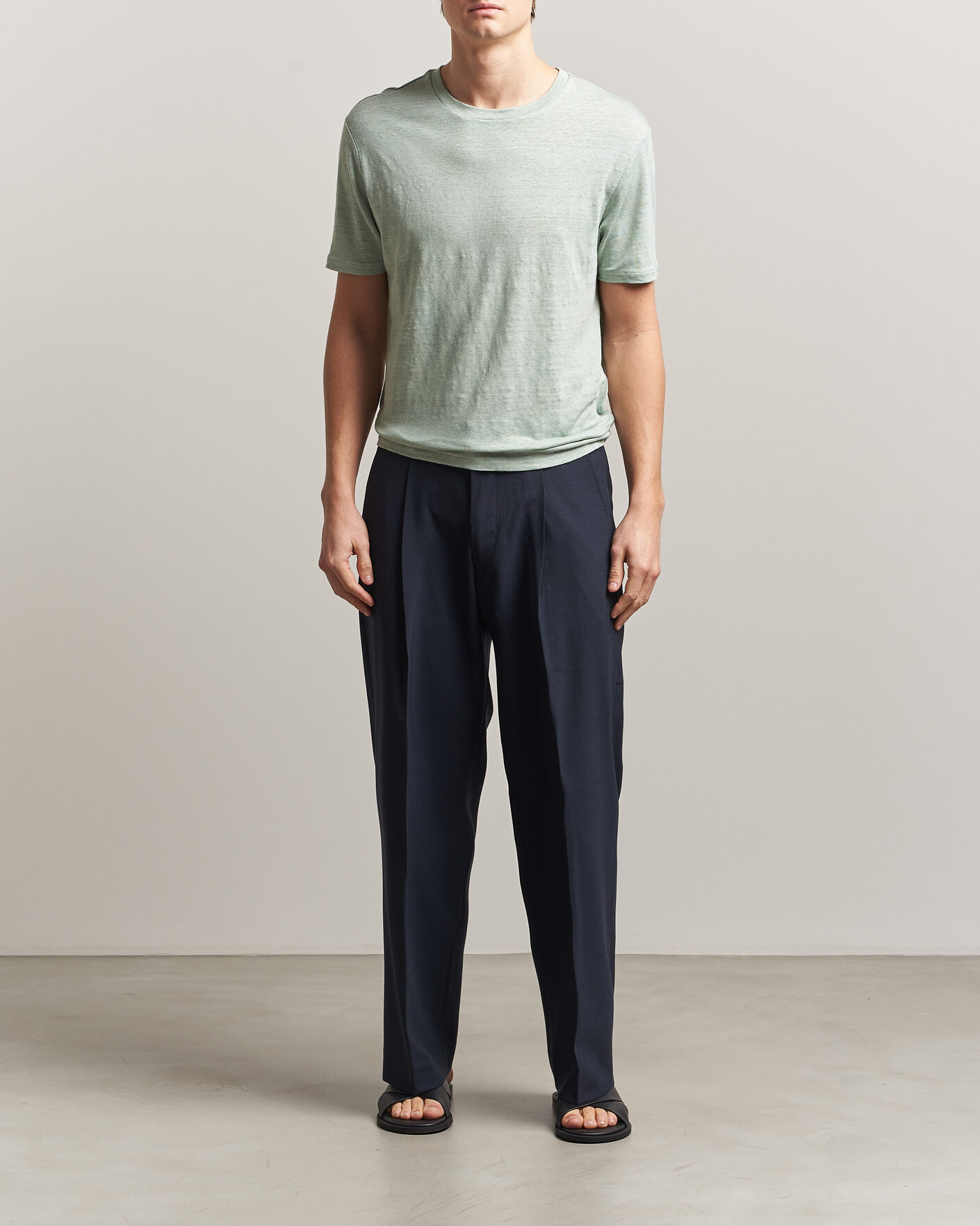 Mies | T-paidat | J.Lindeberg | Coma Linen T-Shirt Jadeite