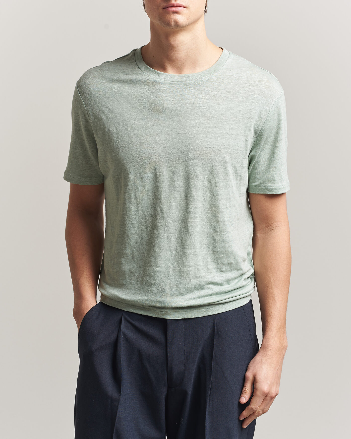 Mies | T-paidat | J.Lindeberg | Coma Linen T-Shirt Jadeite