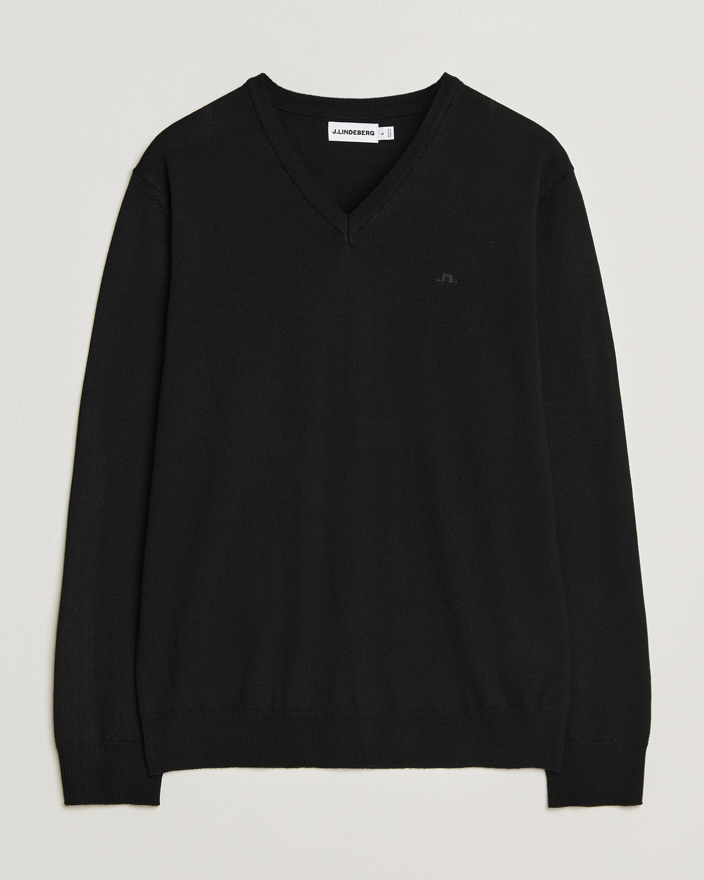 Mies | Puserot | J.Lindeberg | Lymann Merino V-Neck Pullover Black
