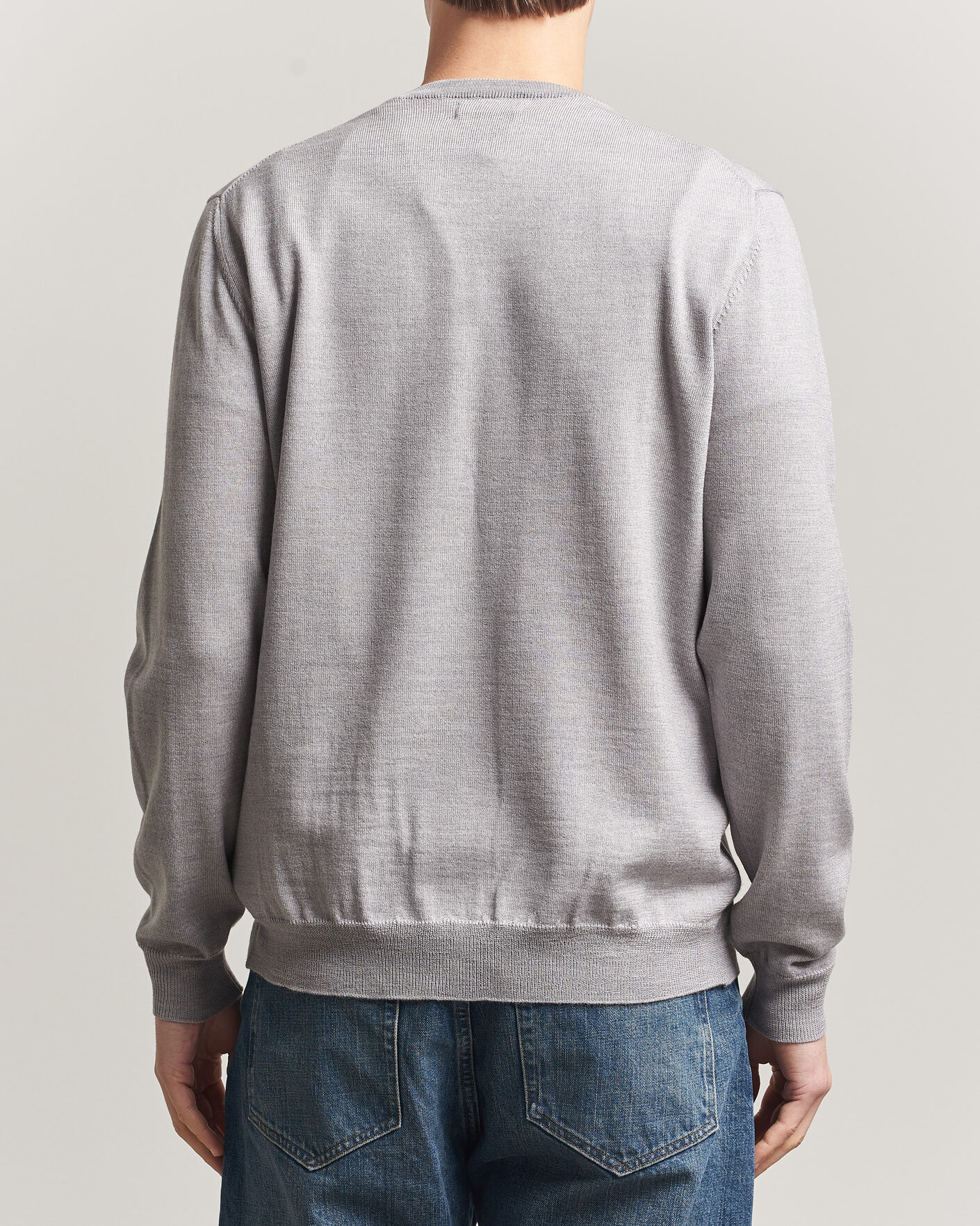 Mies | Puserot | J.Lindeberg | Lymann Merino V-Neck Pullover Light Grey Melange
