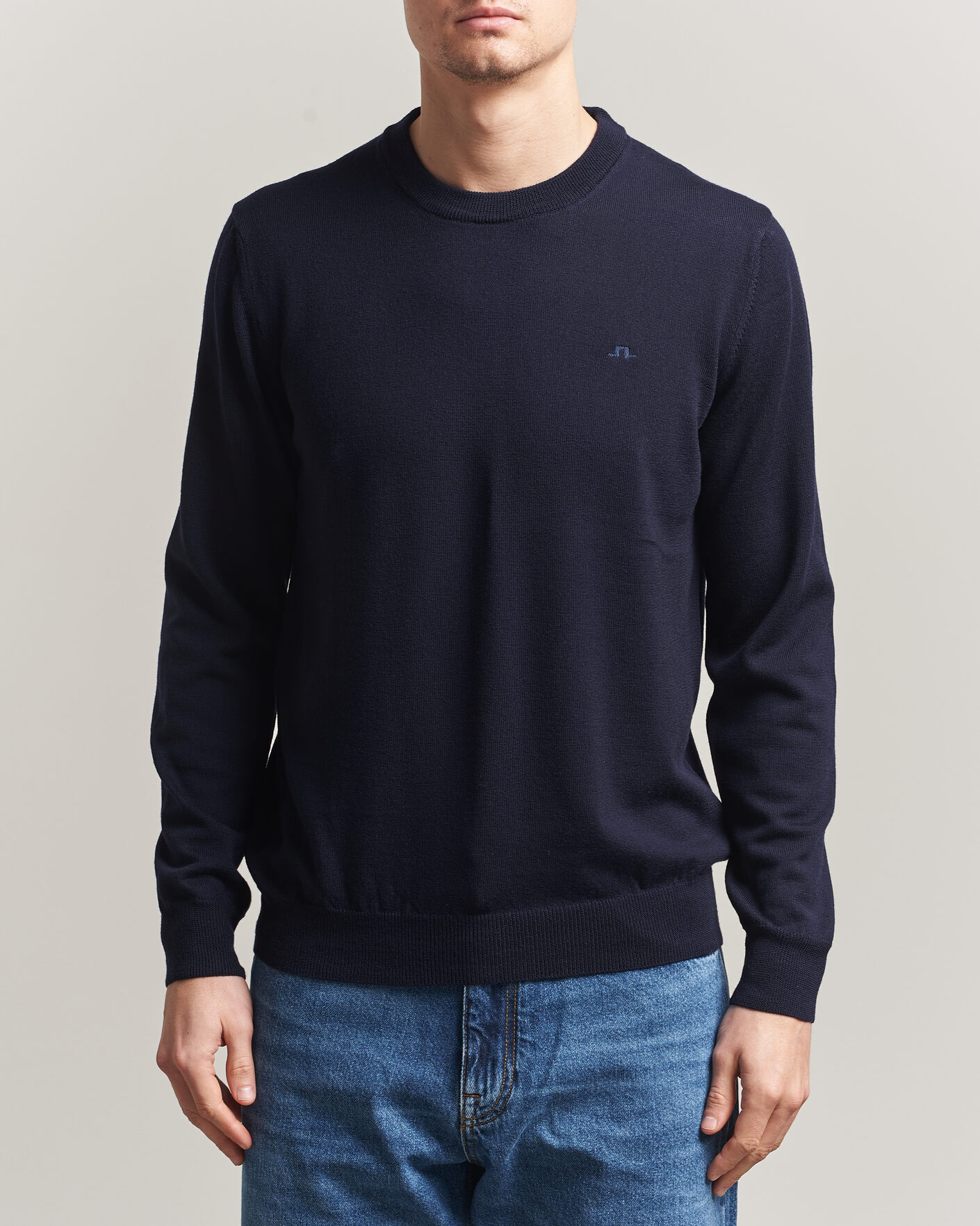 Mies | Puserot | J.Lindeberg | Keane Merino Crew Neck Pullover JL Navy