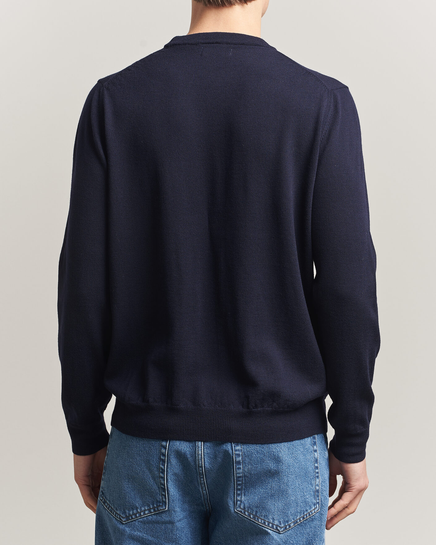 Mies | Puserot | J.Lindeberg | Keane Merino Crew Neck Pullover JL Navy