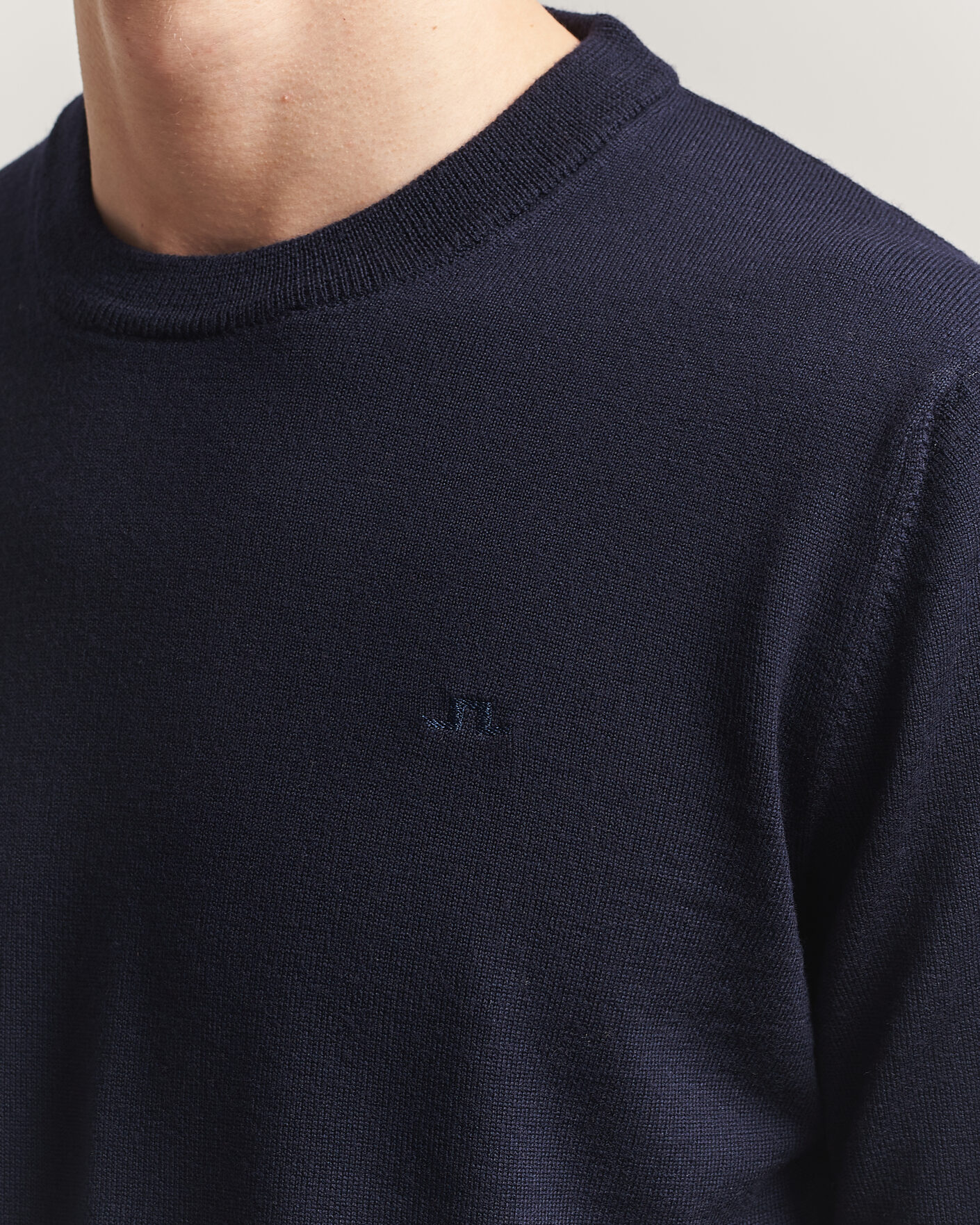 Mies | Puserot | J.Lindeberg | Keane Merino Crew Neck Pullover JL Navy