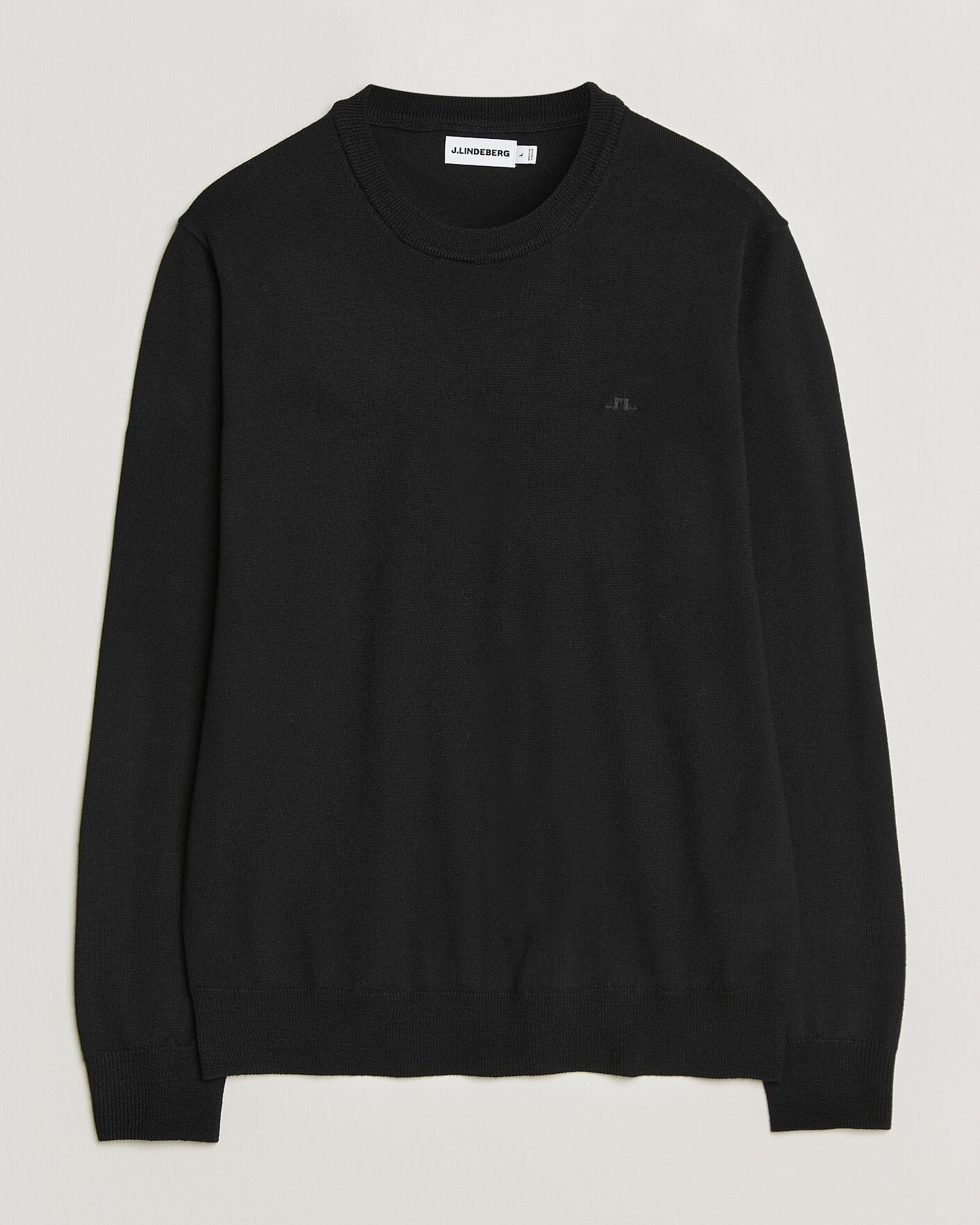 Mies | Puserot | J.Lindeberg | Keane Merino Crew Neck Pullover Black