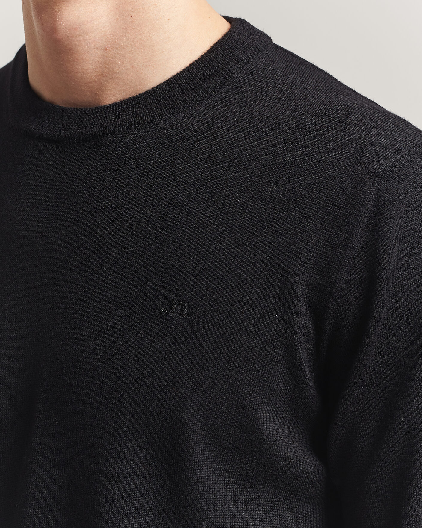 Mies | Puserot | J.Lindeberg | Keane Merino Crew Neck Pullover Black