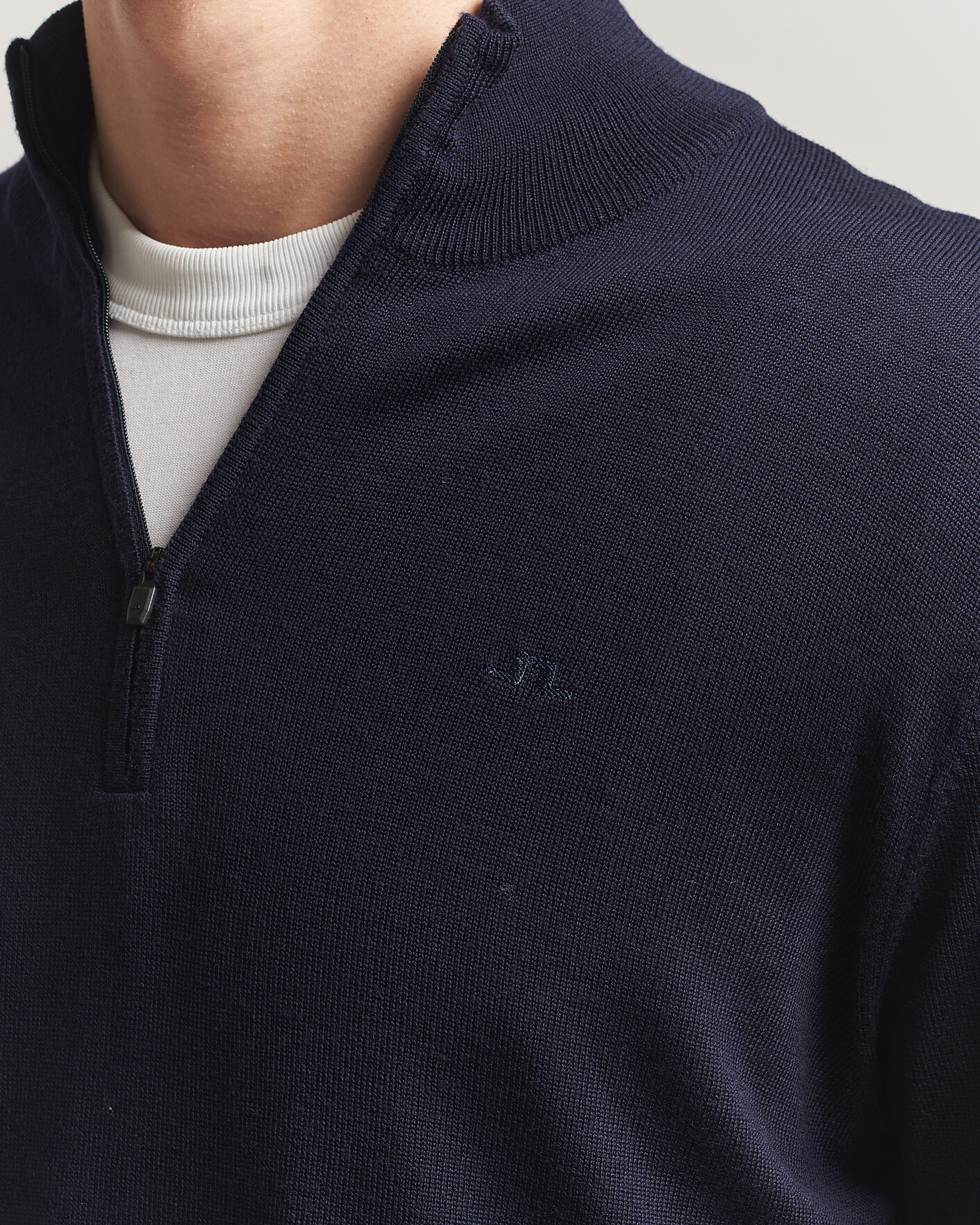 Mies | Puserot | J.Lindeberg | Kiyan Merino Half Zip JL Navy