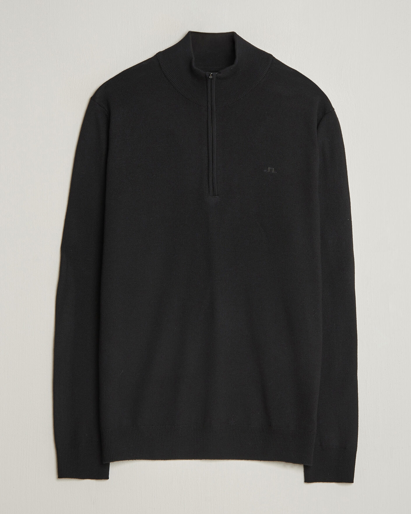 Mies | Puserot | J.Lindeberg | Kiyan Merino Half Zip Black