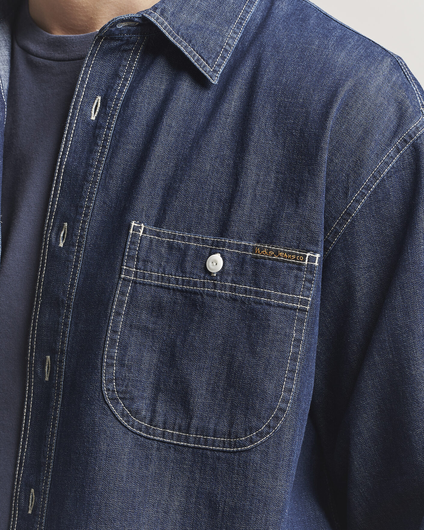 Mies | Kauluspaidat | Nudie Jeans | Julian Denim Shirt Rinsed