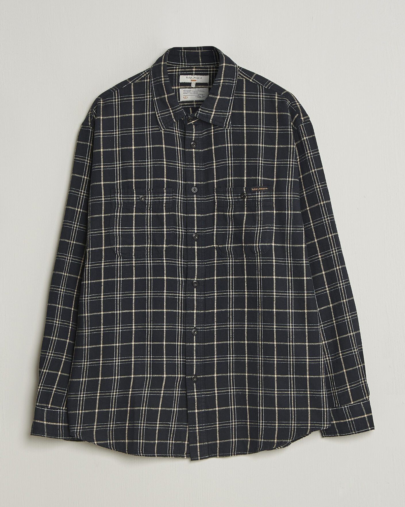 Mies | Kauluspaidat | Nudie Jeans | Julian Checked Worker Shirt Black