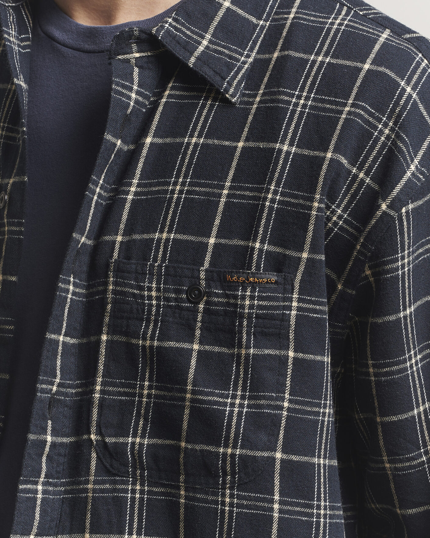 Mies | Kauluspaidat | Nudie Jeans | Julian Checked Worker Shirt Black