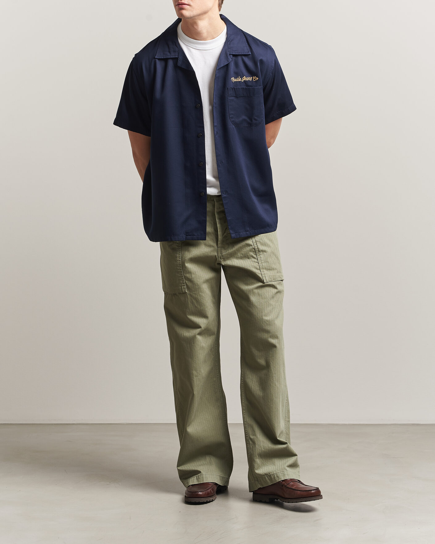 Mies | Kauluspaidat | Nudie Jeans | Arthur Bowling Shirt Navy