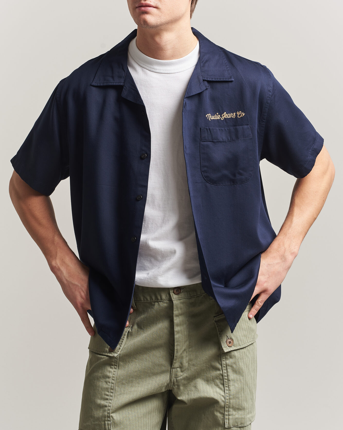 Mies | Kauluspaidat | Nudie Jeans | Arthur Bowling Shirt Navy