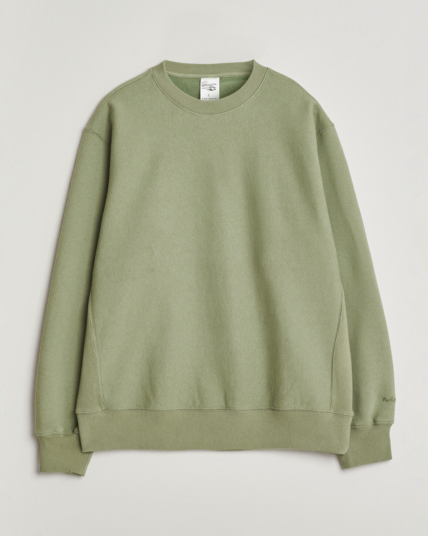 Mies | Puserot | Nudie Jeans | Hasse Crew Neck Sweatshirt Green