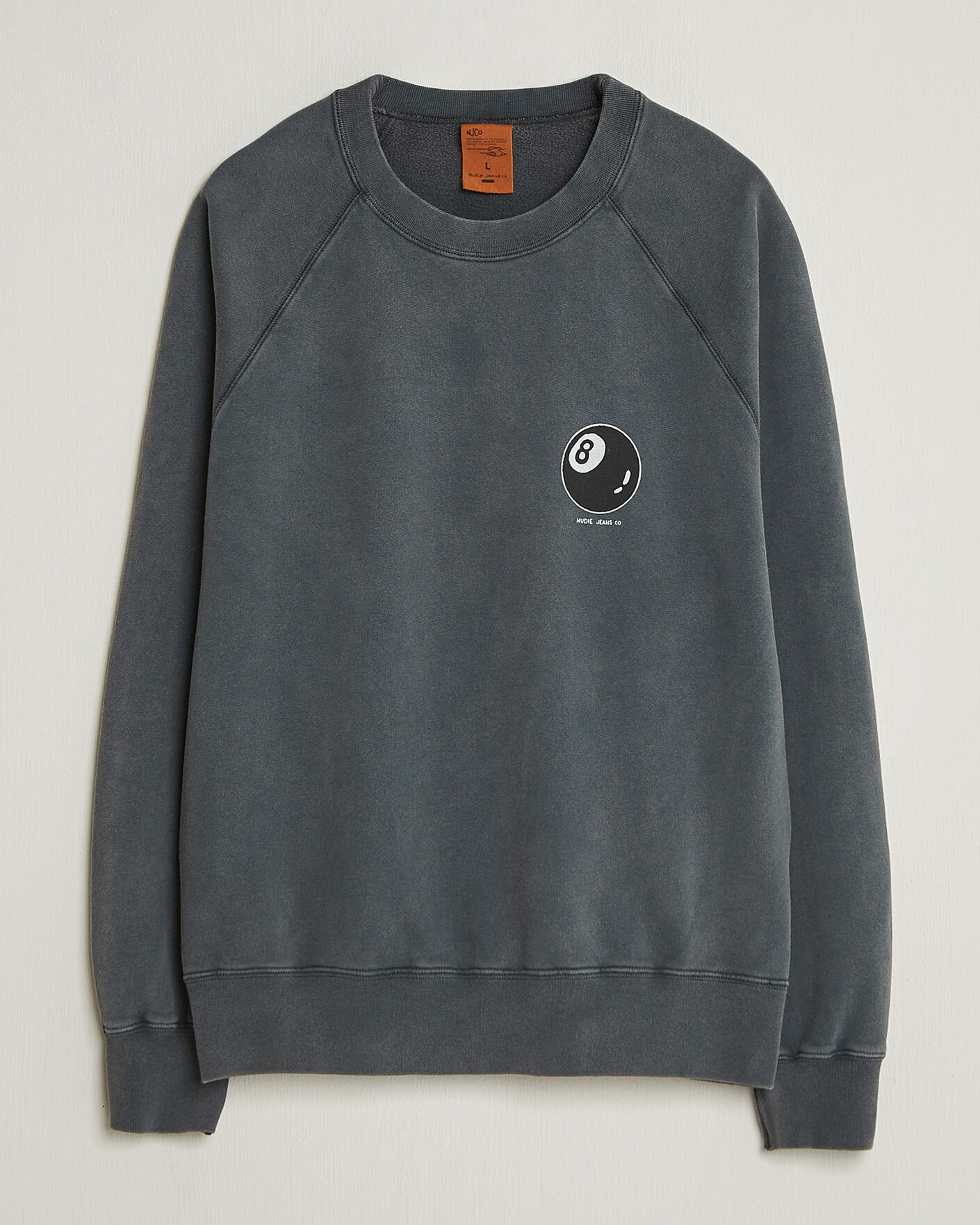Mies | Puserot | Nudie Jeans | Palle Printed Crew Neck Sweatshirt Antracite
