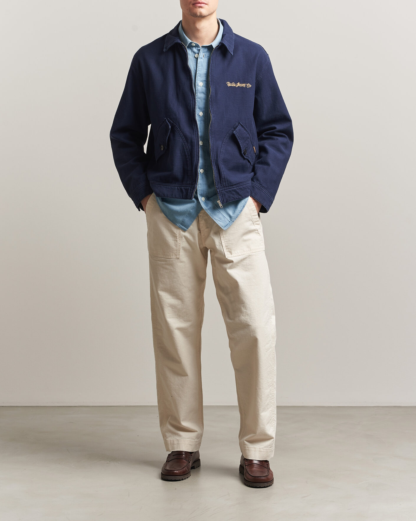 Mies | Takit | Nudie Jeans | Blake Embroided Jacket Navy