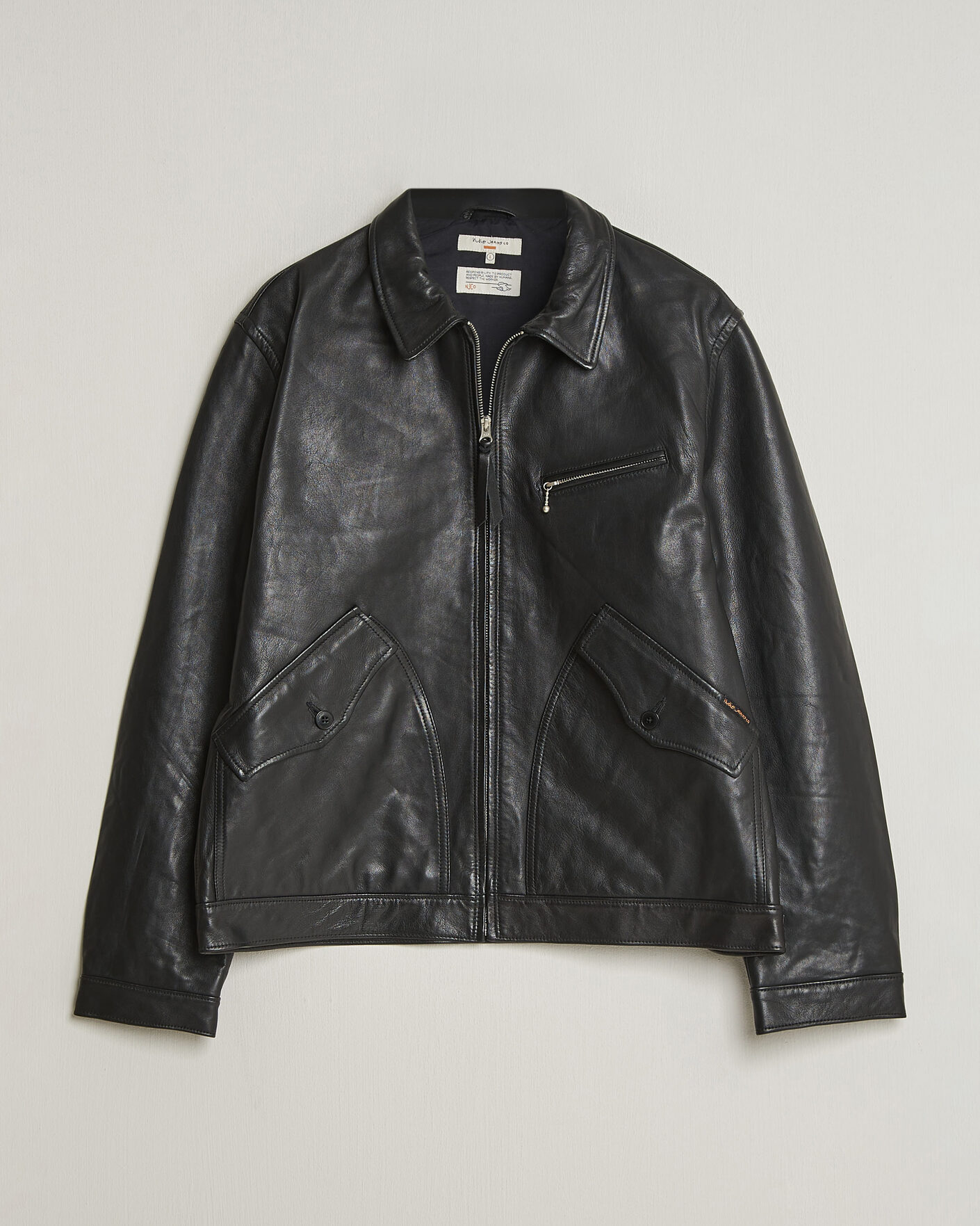Mies | Takit | Nudie Jeans | Blake Leather Jacket Black