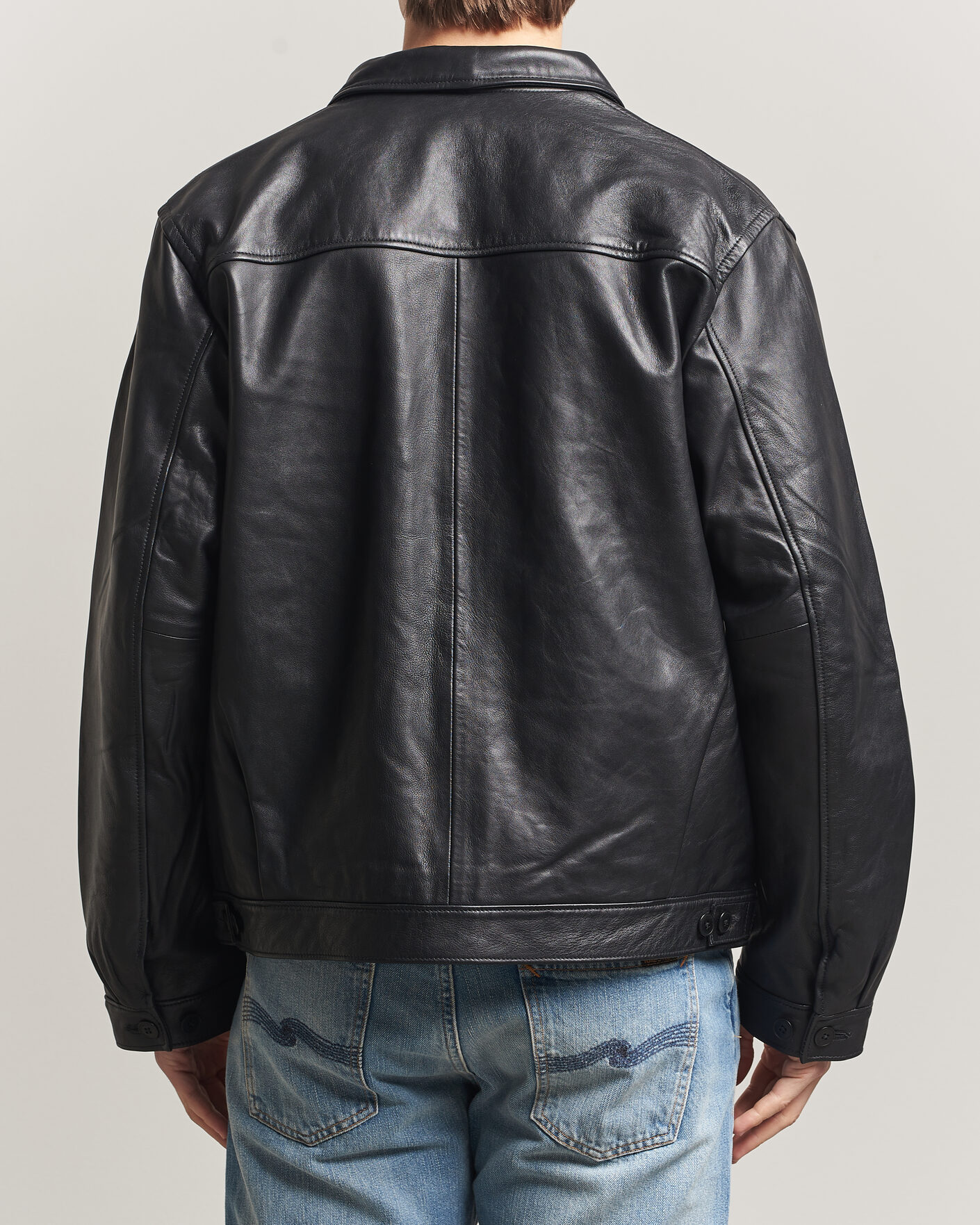 Mies | Takit | Nudie Jeans | Blake Leather Jacket Black