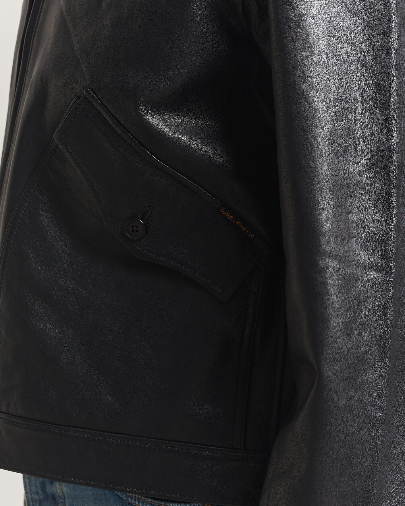 Mies | Takit | Nudie Jeans | Blake Leather Jacket Black