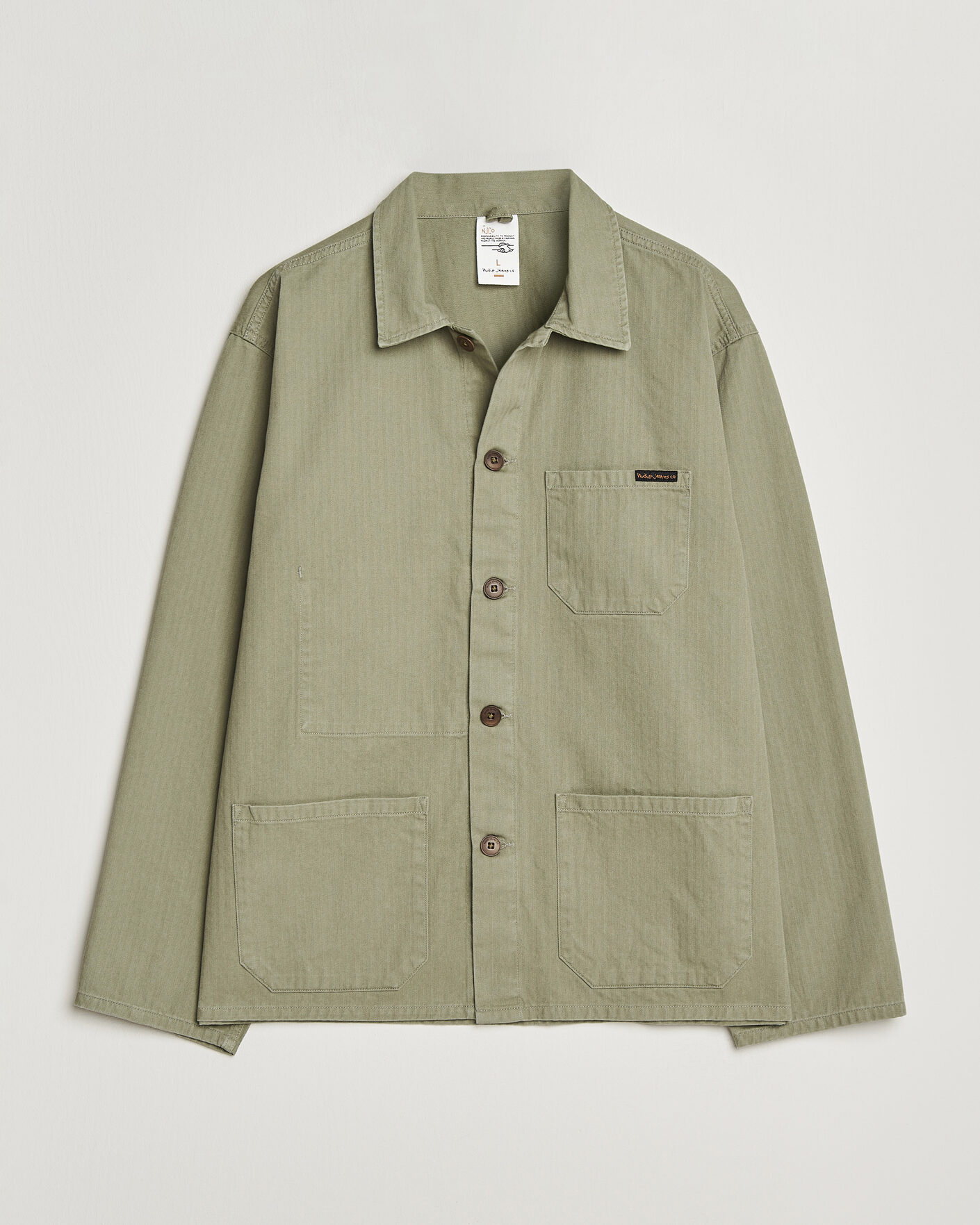 Mies | Kauluspaidat | Nudie Jeans | Buddy Chore Jacket Pale Green