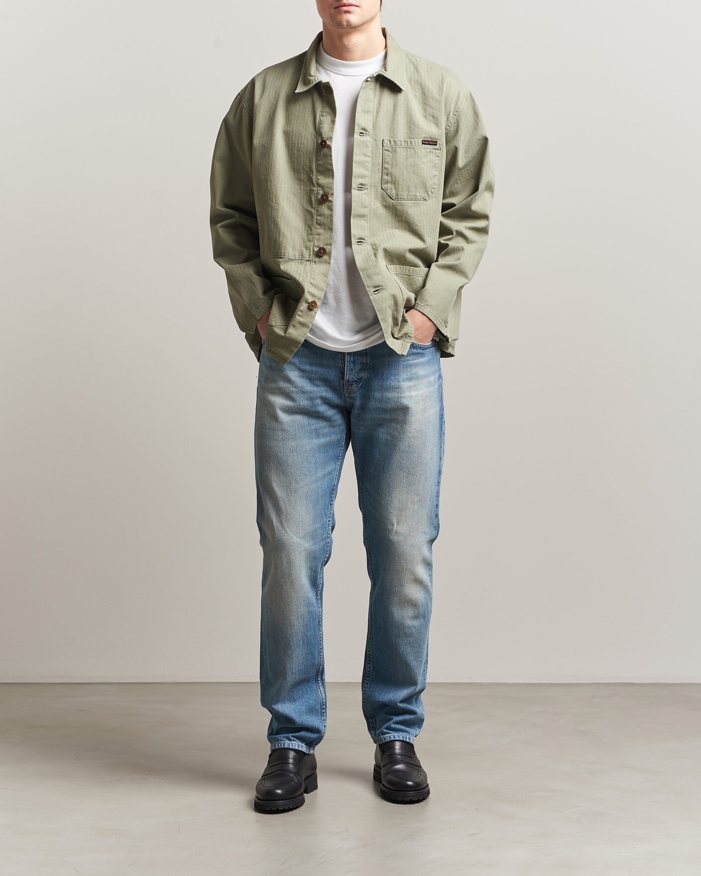 Mies | Kauluspaidat | Nudie Jeans | Buddy Chore Jacket Pale Green