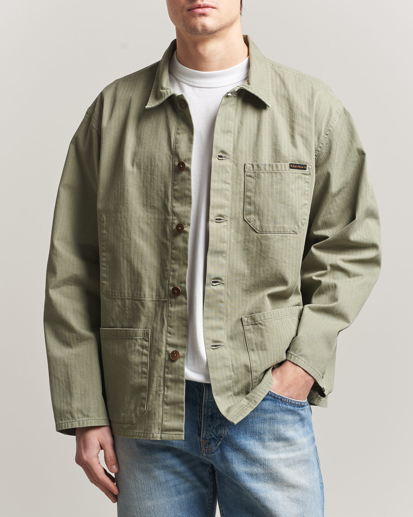 Mies | Kauluspaidat | Nudie Jeans | Buddy Chore Jacket Pale Green