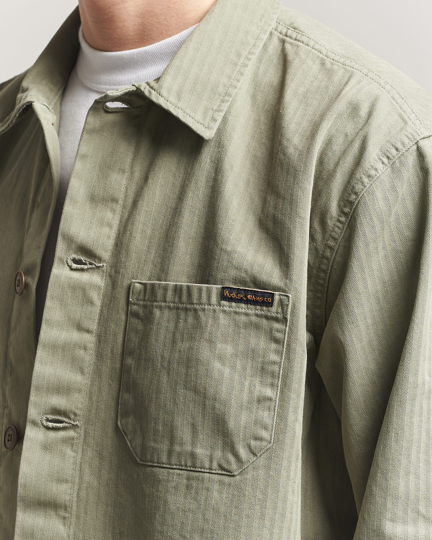 Mies | Kauluspaidat | Nudie Jeans | Buddy Chore Jacket Pale Green