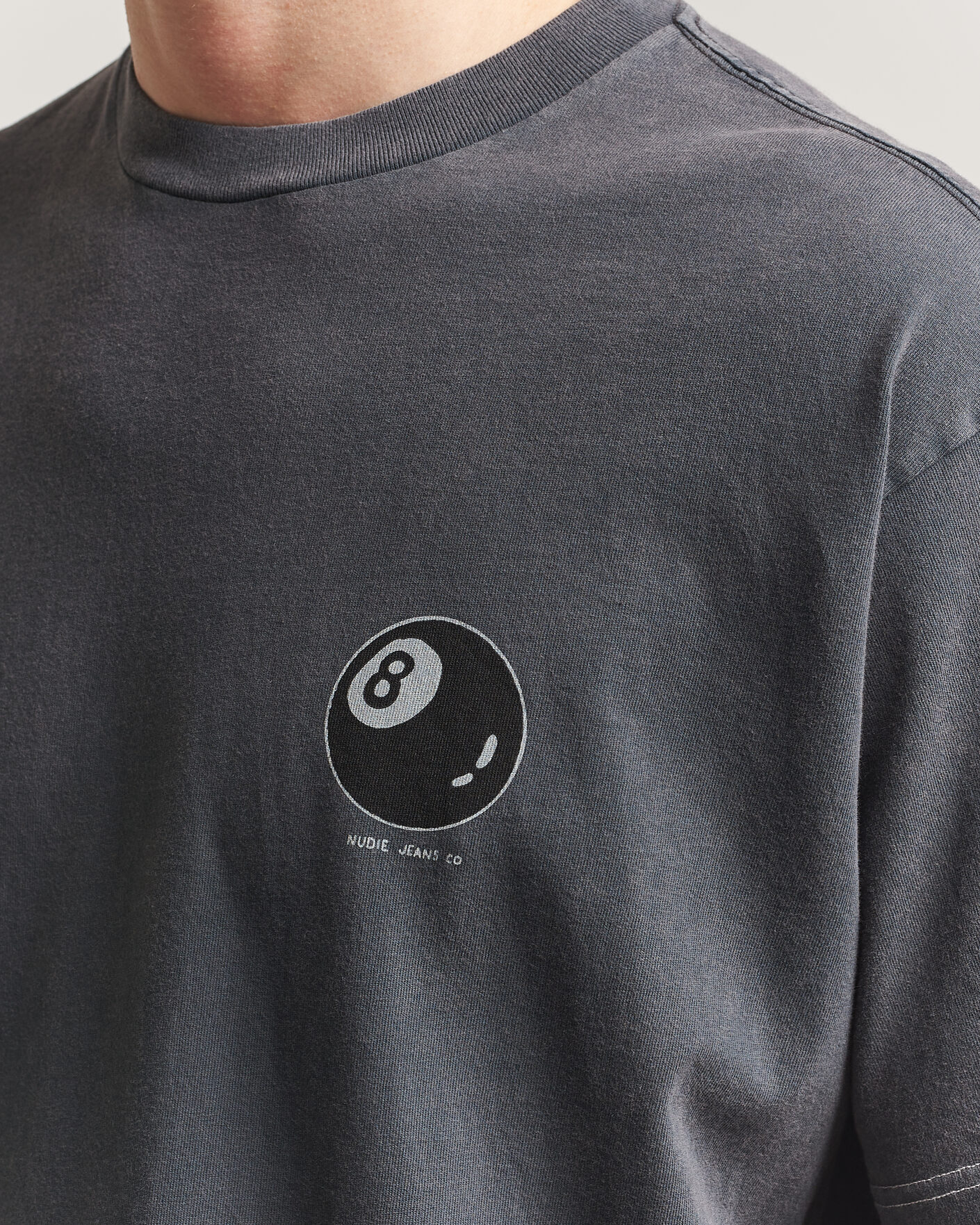 Mies | T-paidat | Nudie Jeans | Koffe Printed T-Shirt Antracite