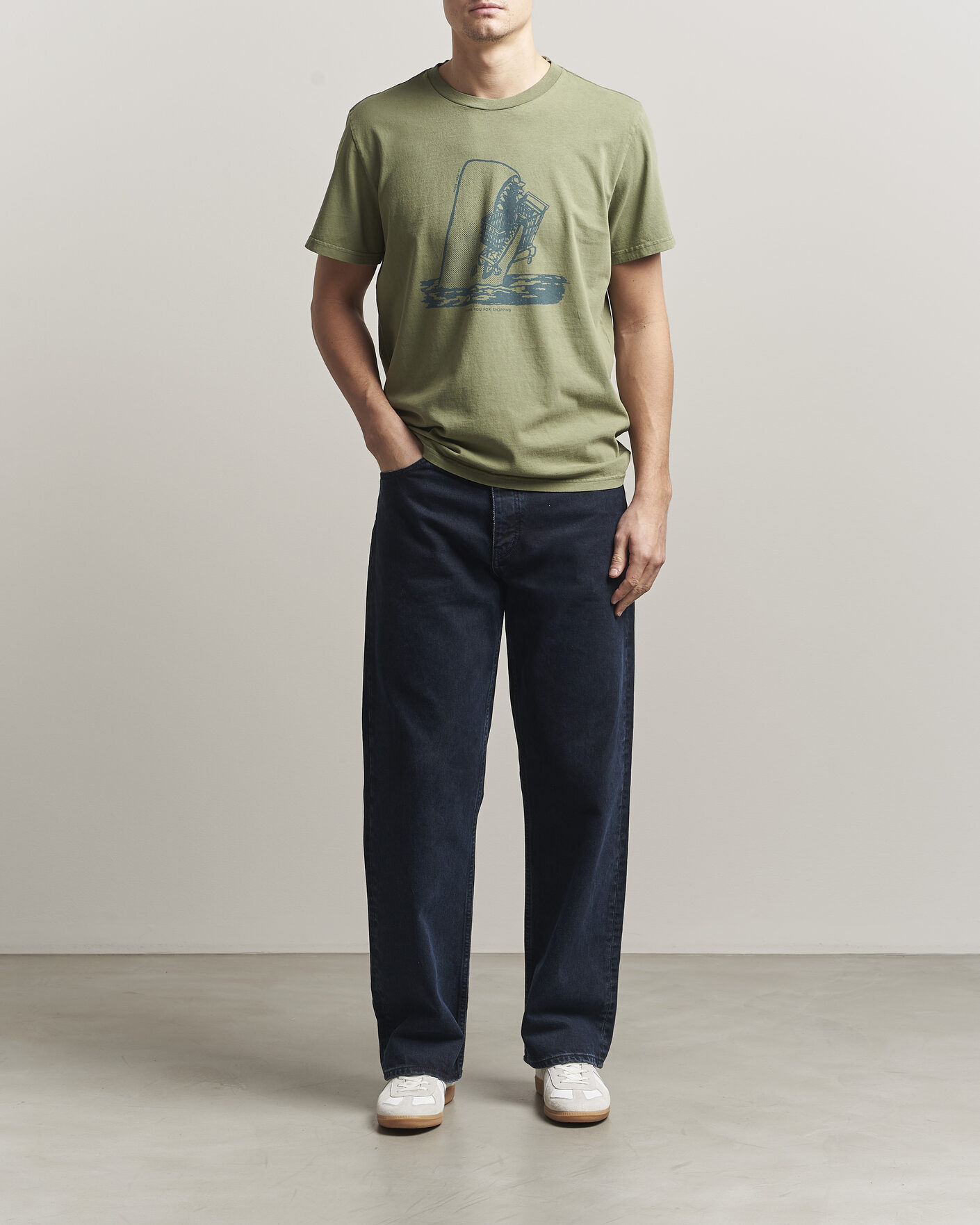 Mies | T-paidat | Nudie Jeans | Roy Printed T-Shirt Green