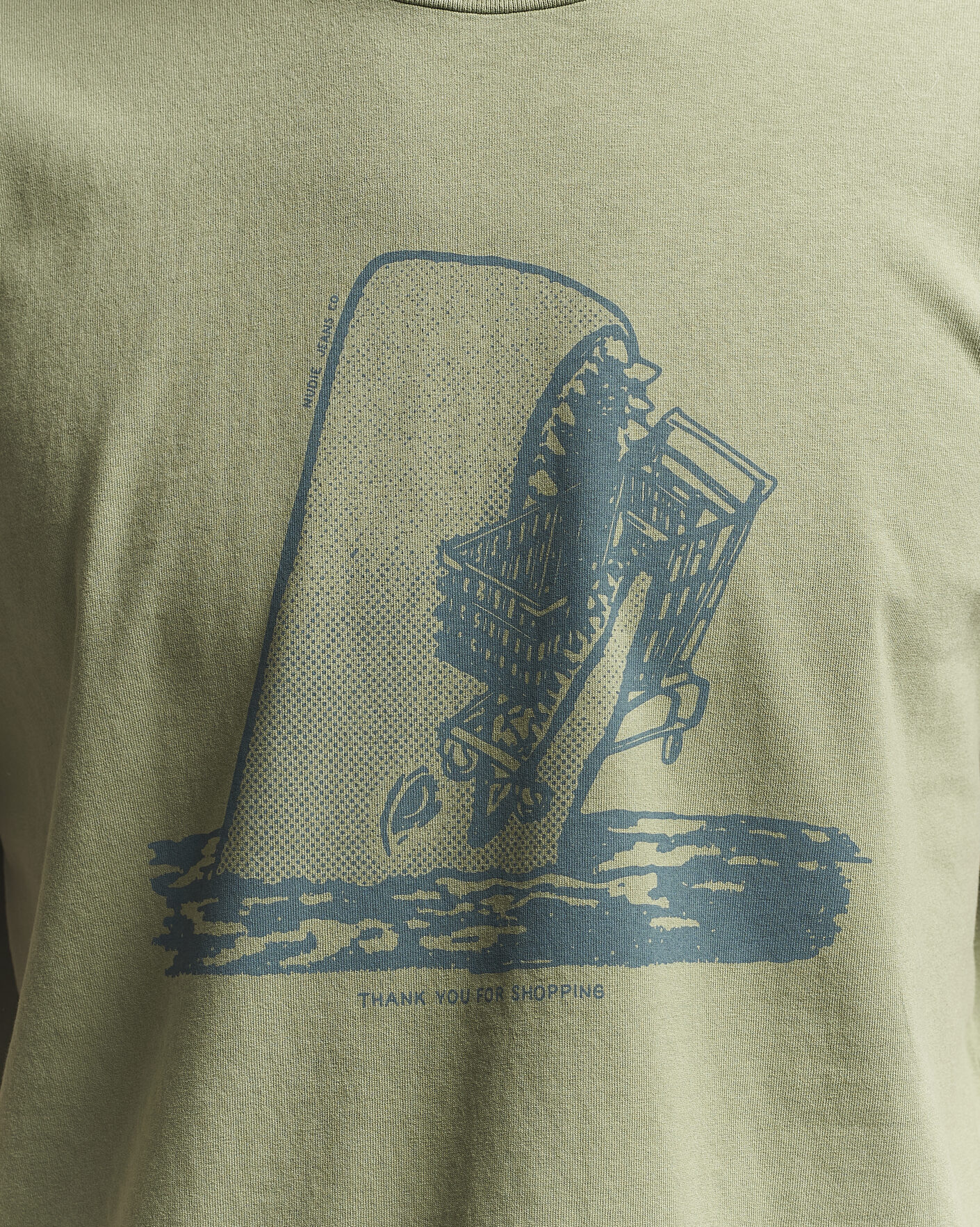 Mies | T-paidat | Nudie Jeans | Roy Printed T-Shirt Green