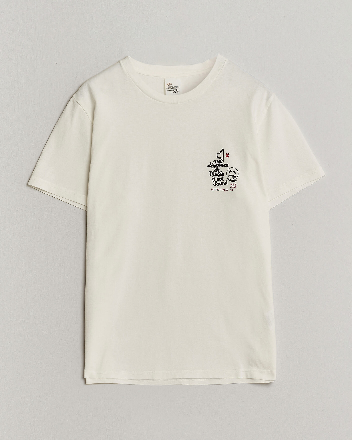 Mies | T-paidat | Nudie Jeans | Roy Printed T-Shirt Chalk White