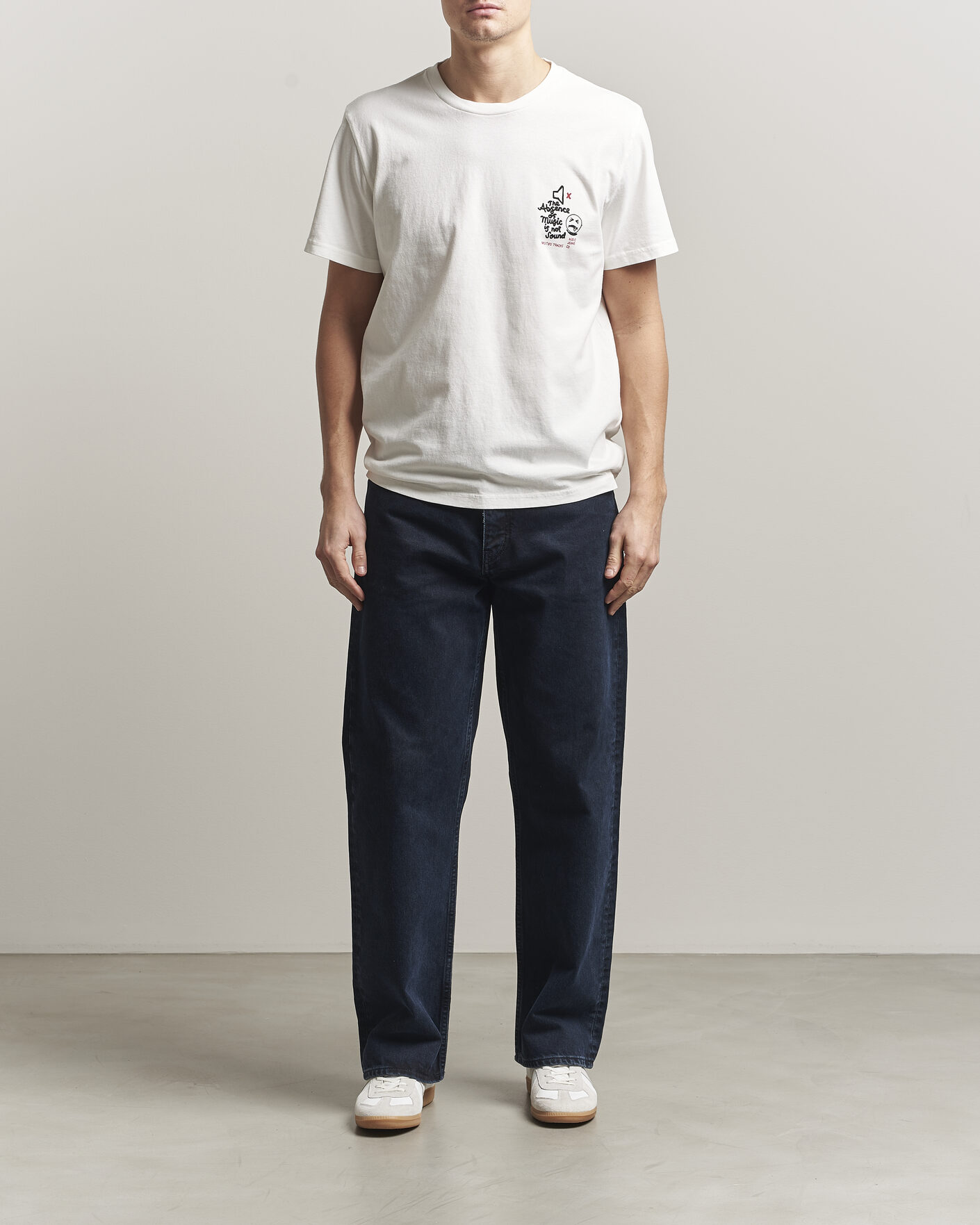 Mies | T-paidat | Nudie Jeans | Roy Printed T-Shirt Chalk White