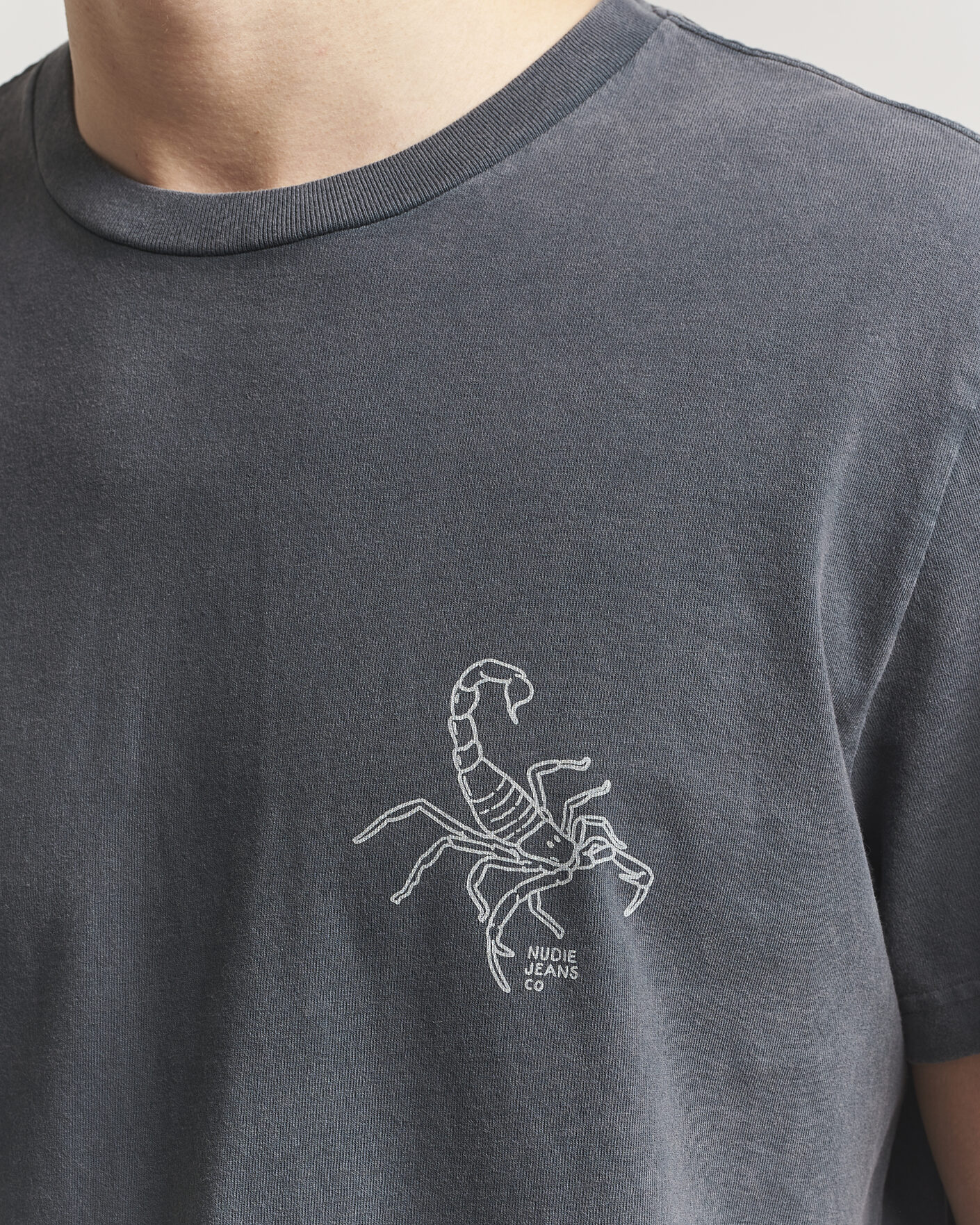 Mies | T-paidat | Nudie Jeans | Roy Printed T-Shirt Antracite