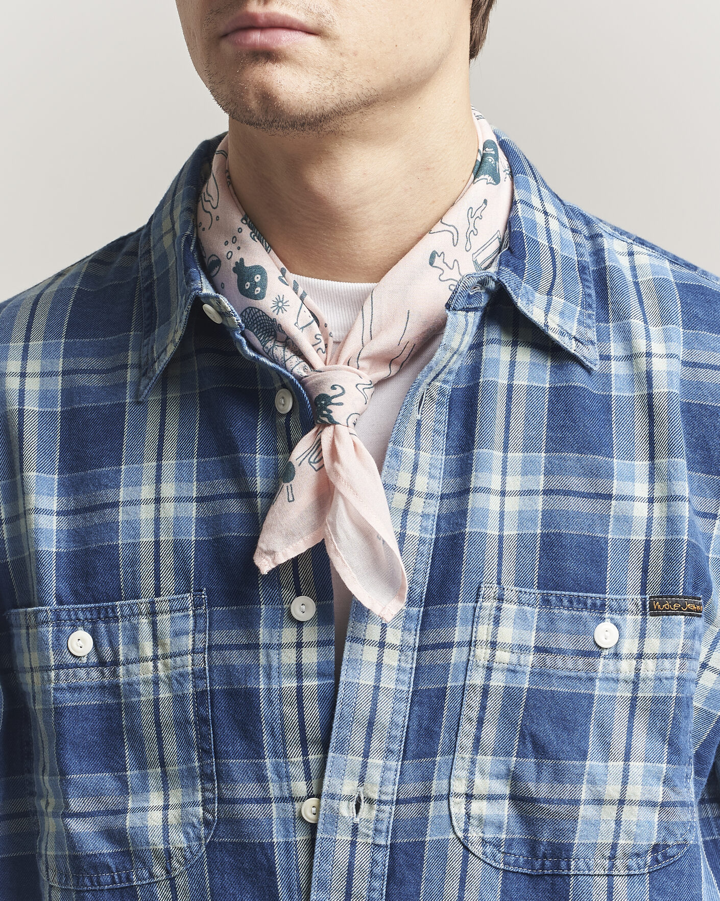 Mies | Nudie Jeans Ingrid Printed Bandana Pink | Nudie Jeans | Ingrid Printed Bandana Pink