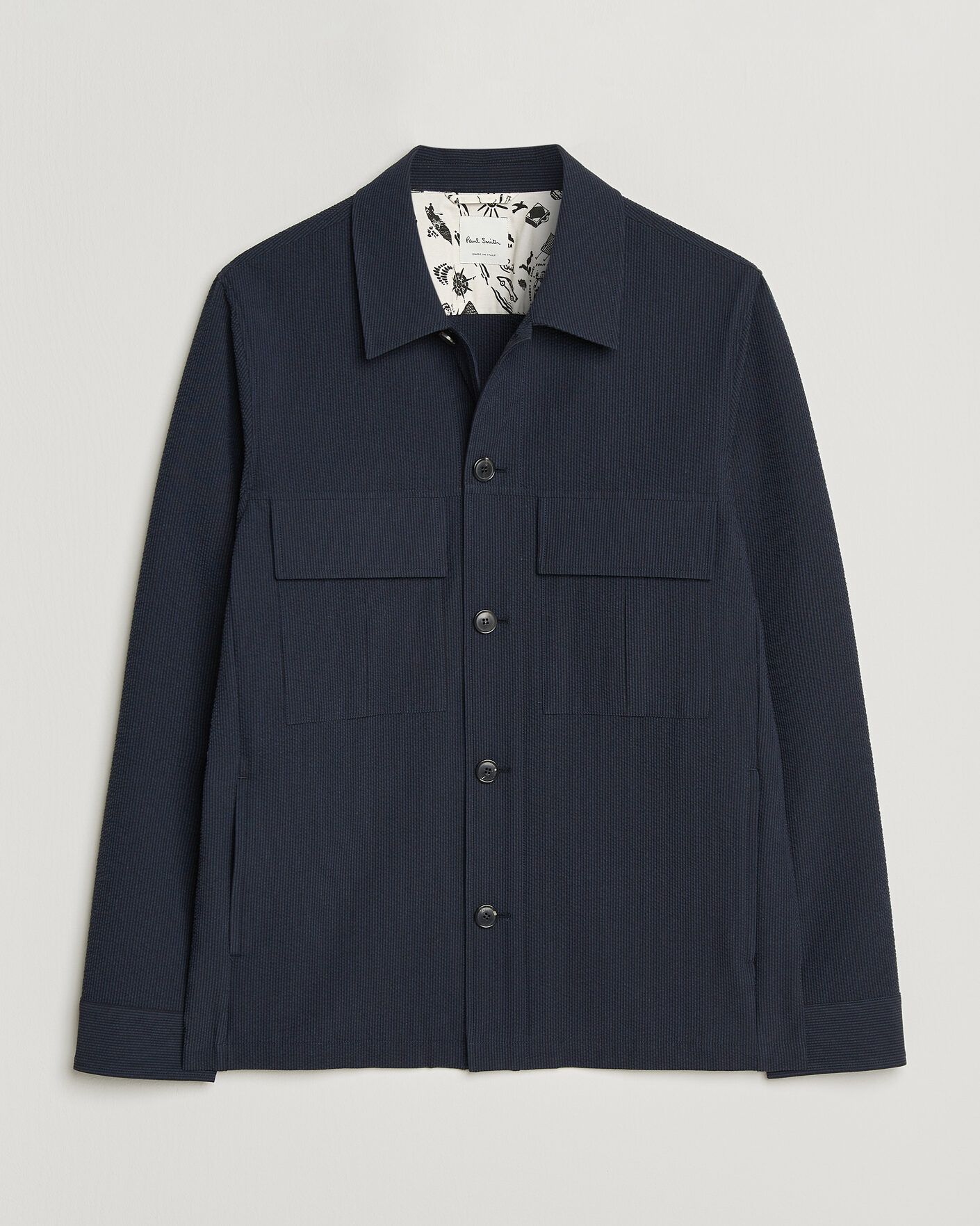 Mies | Kauluspaidat | Paul Smith | Cotton Overshirt Navy