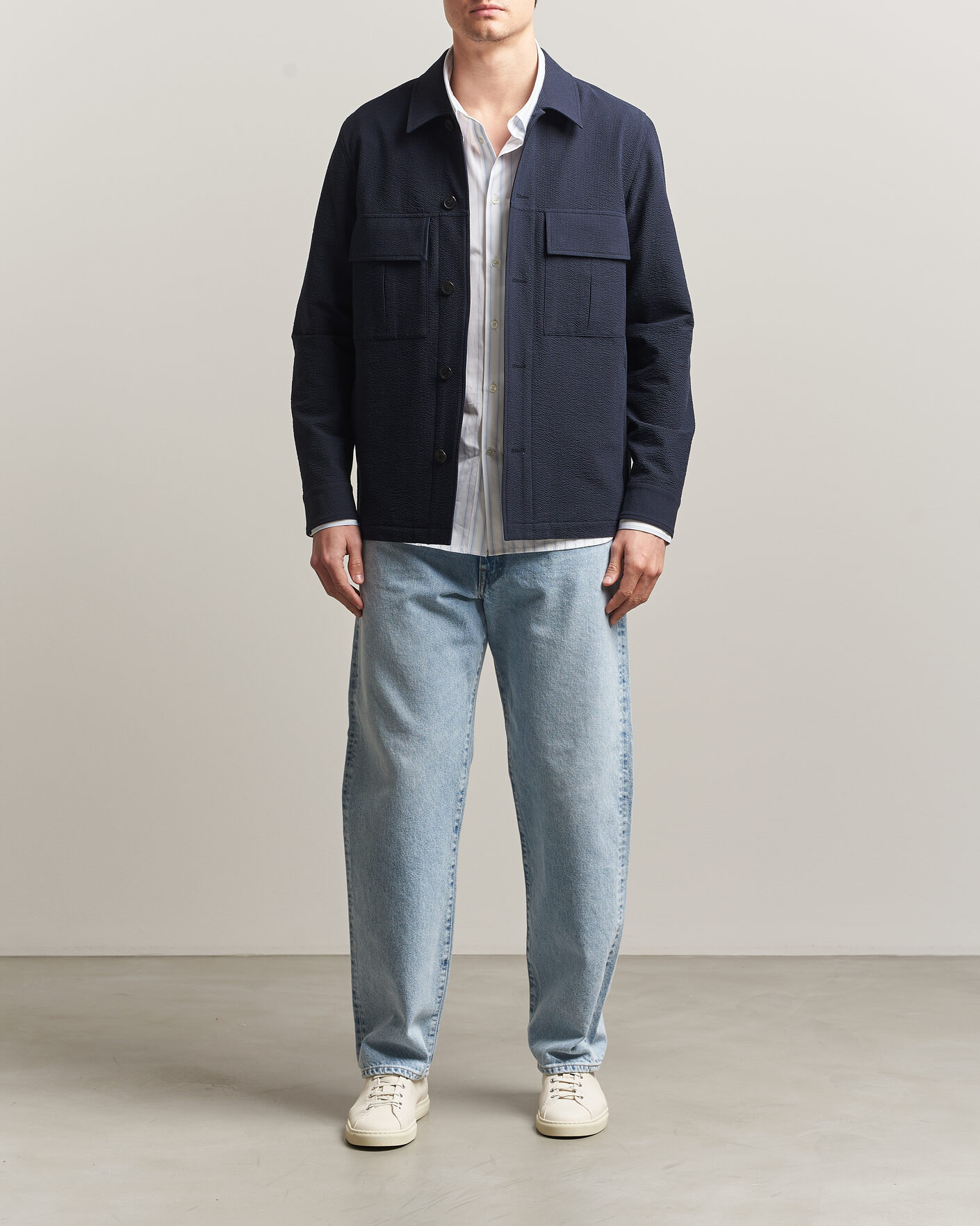 Mies | Kauluspaidat | Paul Smith | Cotton Overshirt Navy