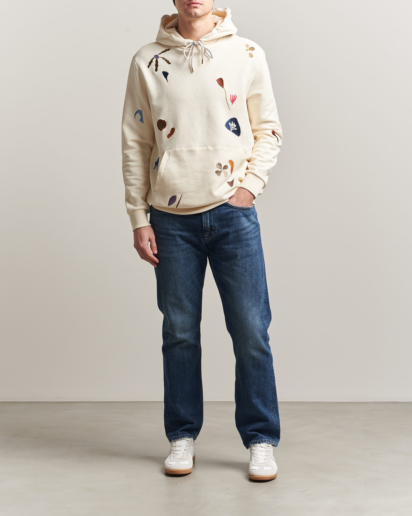 Mies | Puserot | Paul Smith | Embroidered Hoodie White