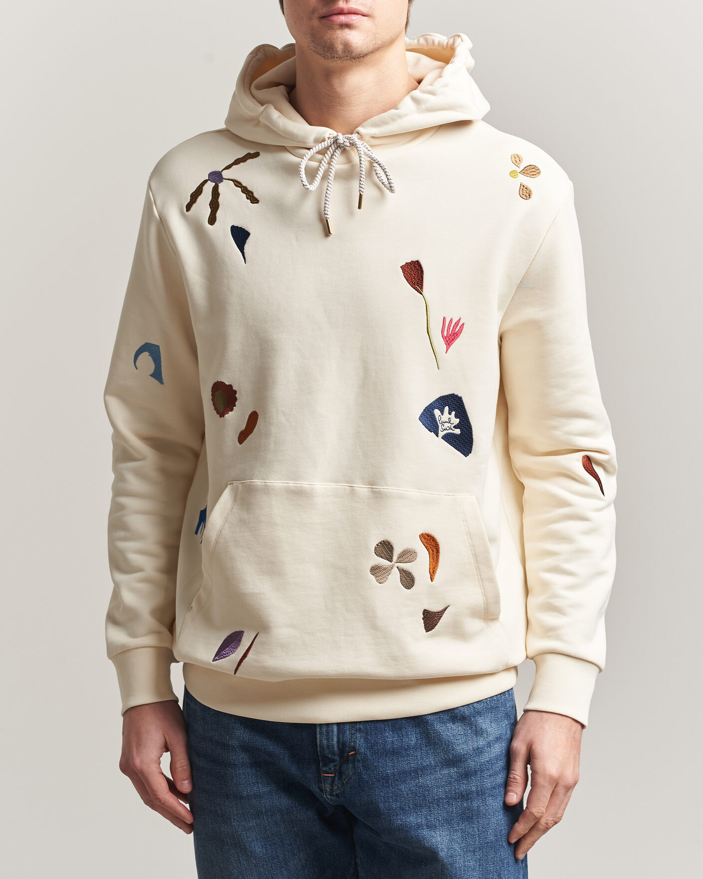 Mies | Puserot | Paul Smith | Embroidered Hoodie White