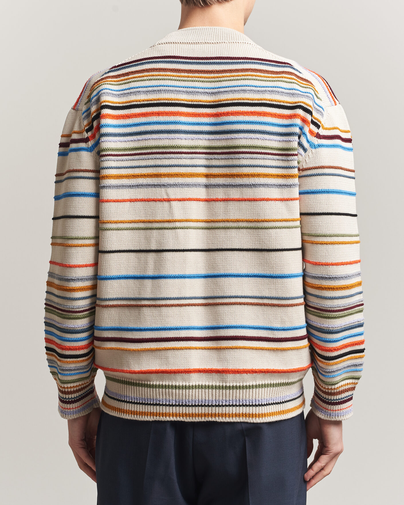 Mies | Puserot | Paul Smith | Signature Stripe Knitted Cardigan White