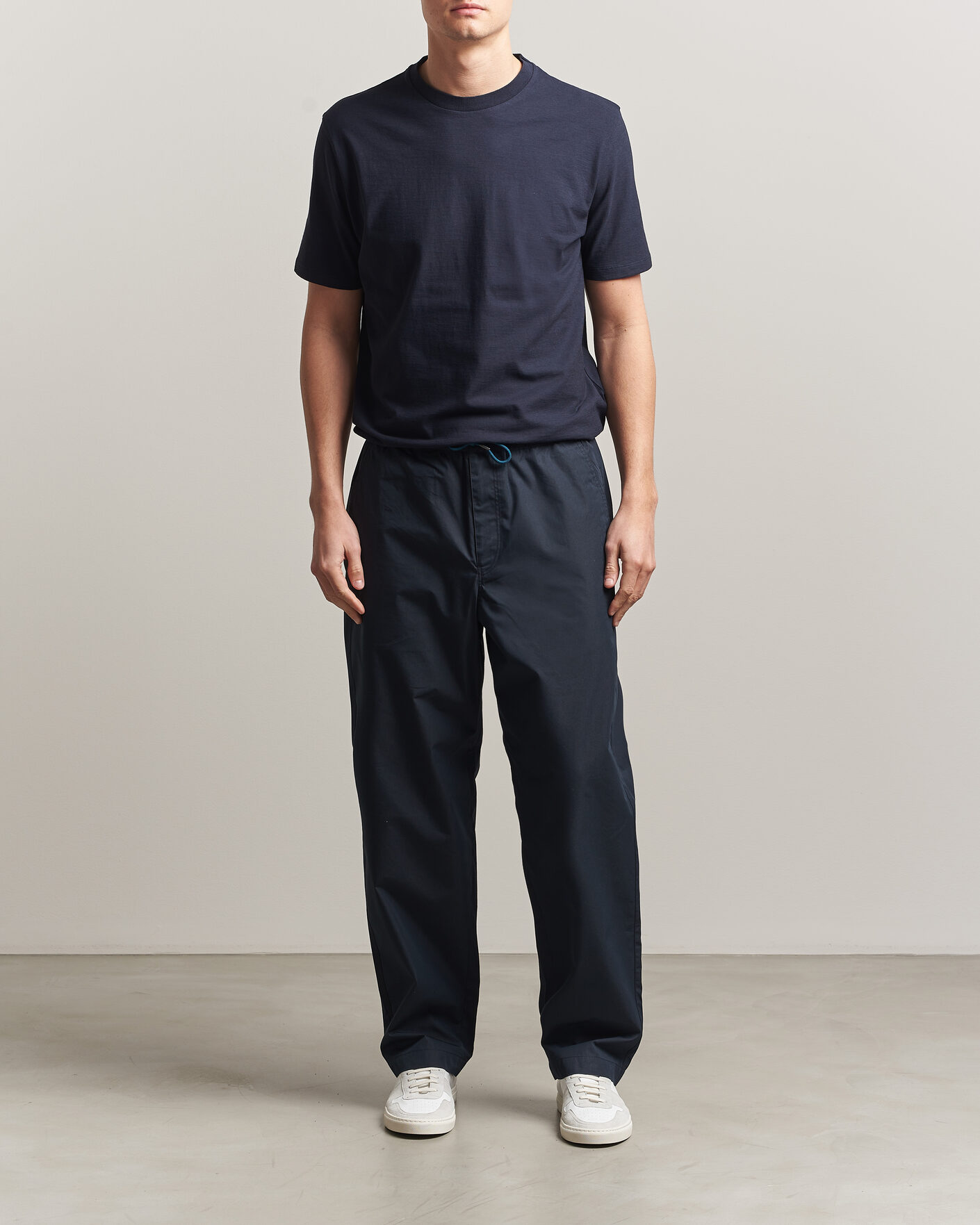 Mies | Housut | PS Paul Smith | Casual Cotton Drawstring Trousers Navy