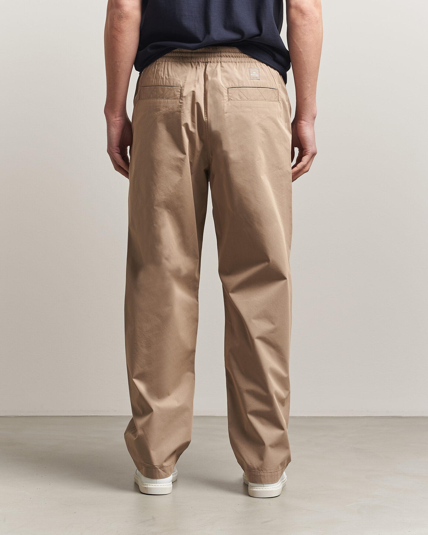 Mies | Housut | PS Paul Smith | Casual Cotton Drawstring Trousers Beige