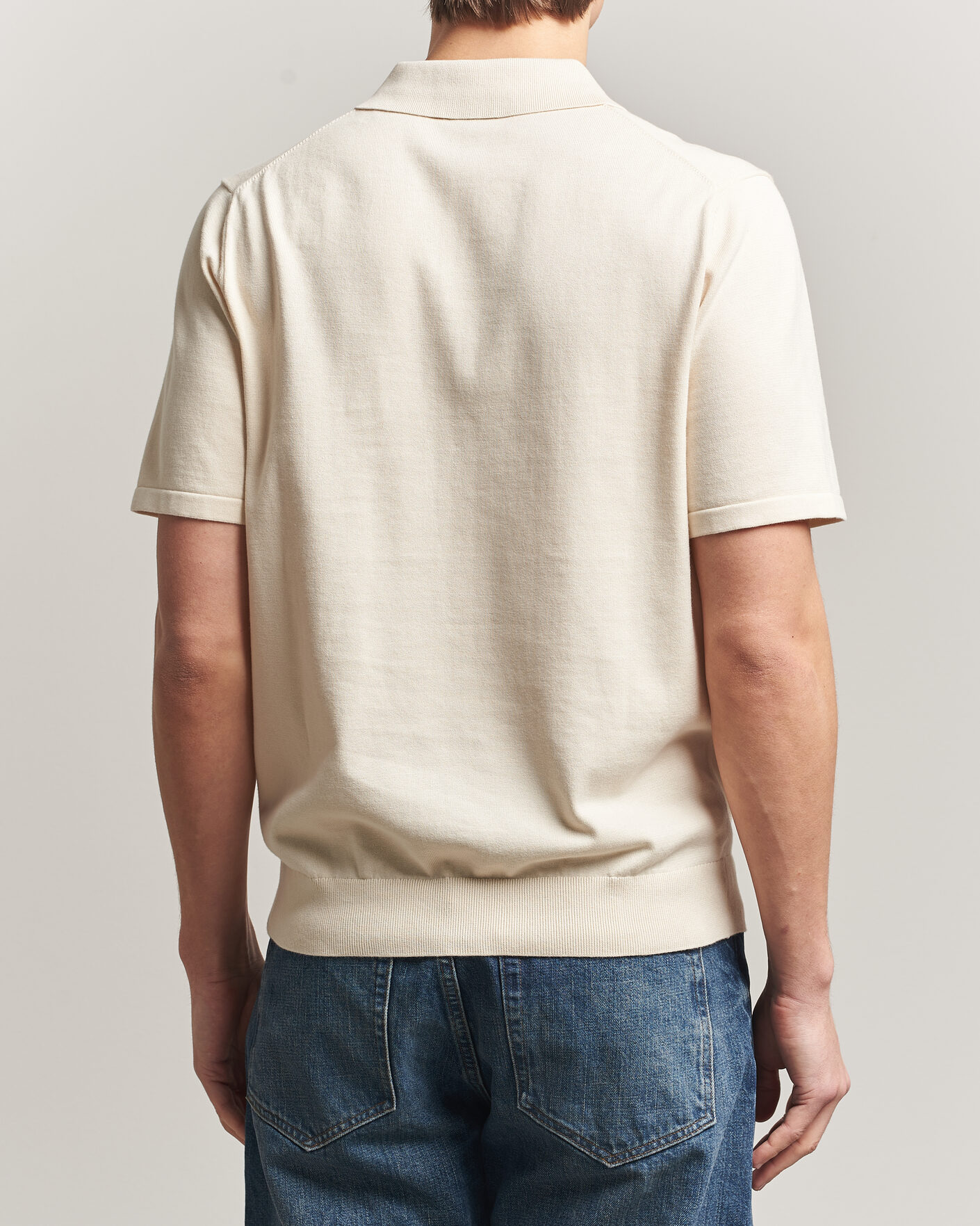Mies | Pikeet | PS Paul Smith | Cotton Knitted Half Zip Polo Off White