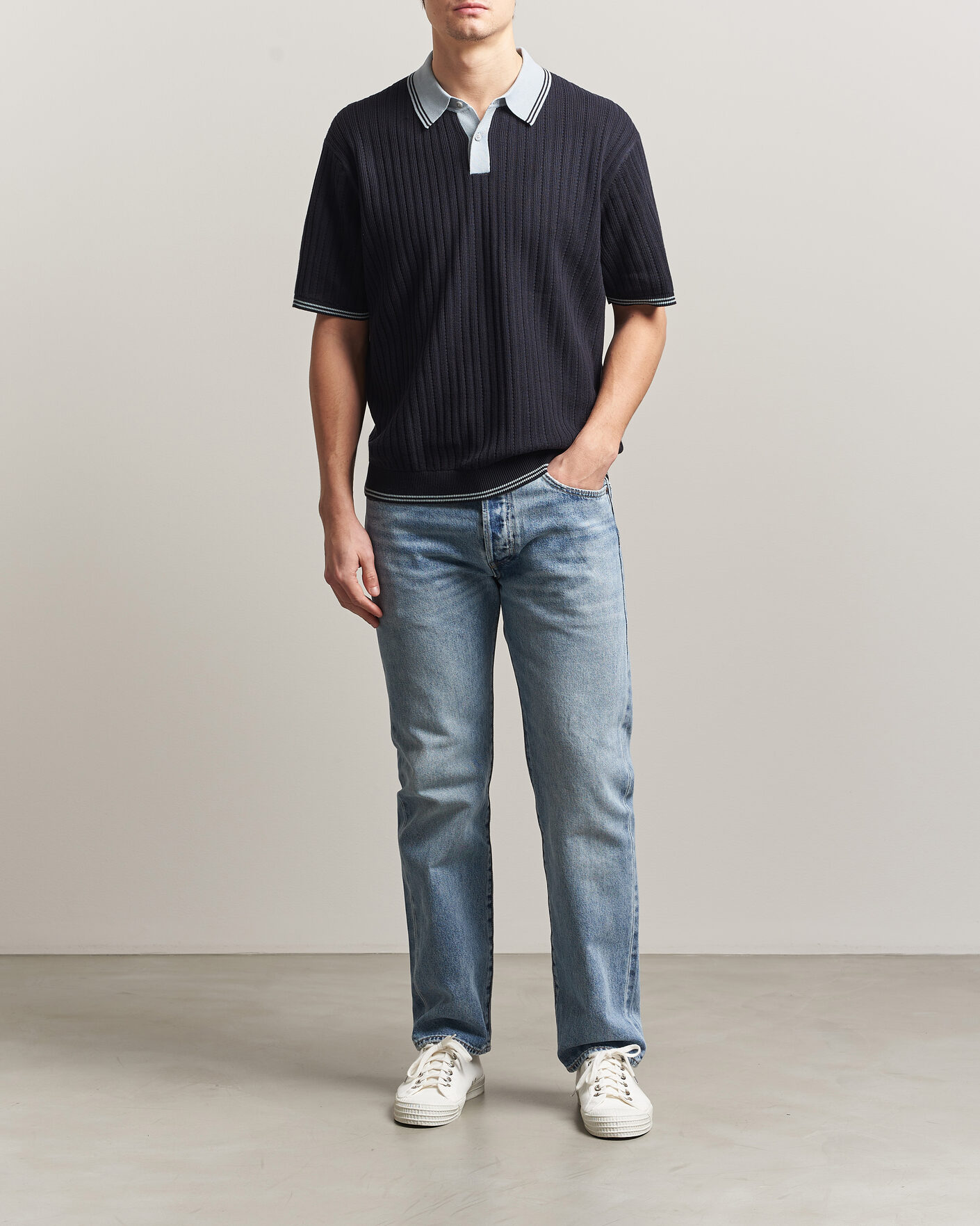 Mies | Pikeet | PS Paul Smith | Cotton Knitted Polo Navy