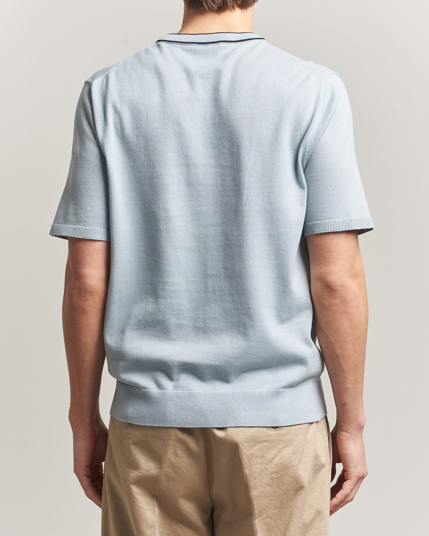 Mies | T-paidat | PS Paul Smith | Cotton Knitted T-Shirt Light Blue
