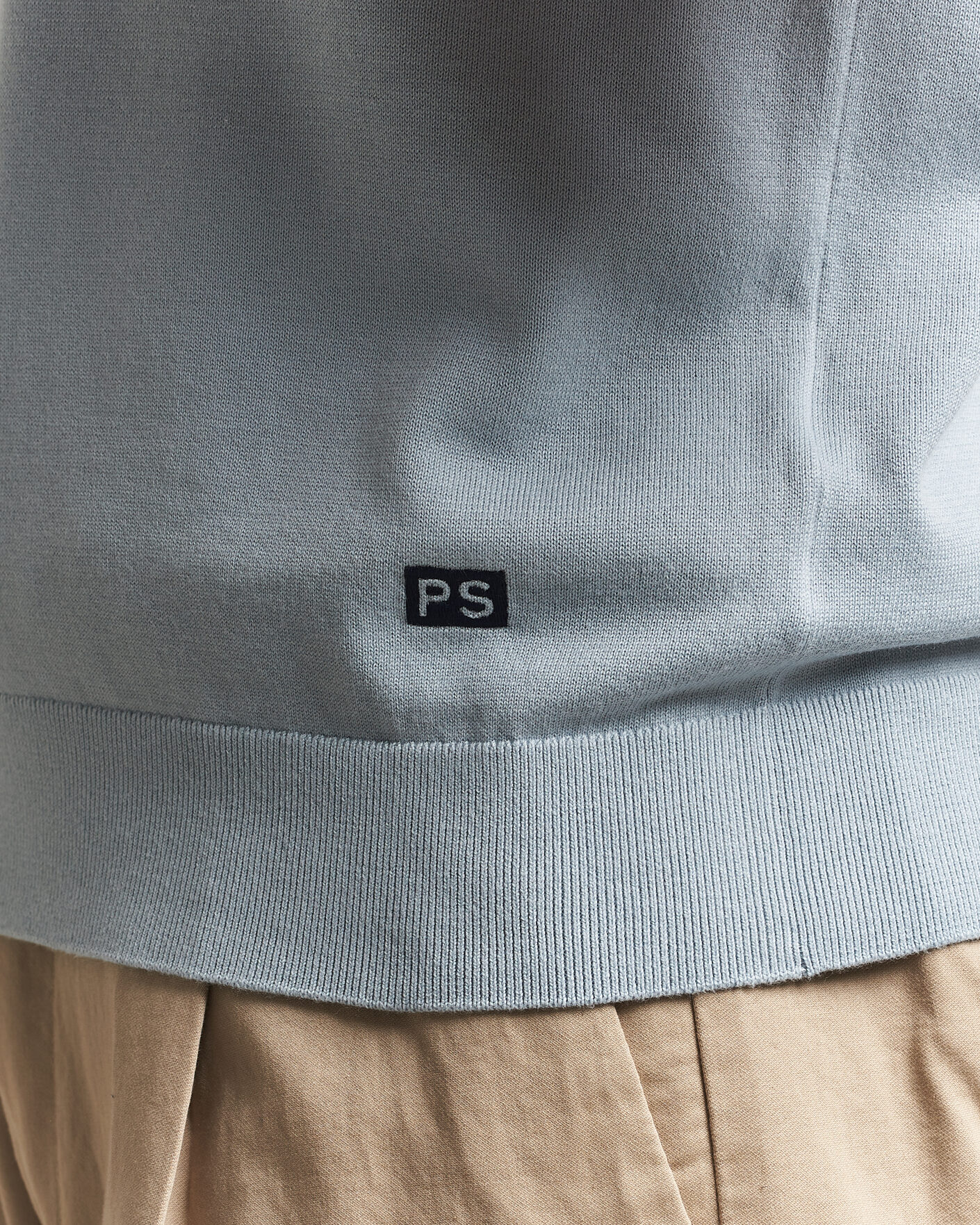 Mies | T-paidat | PS Paul Smith | Cotton Knitted T-Shirt Light Blue