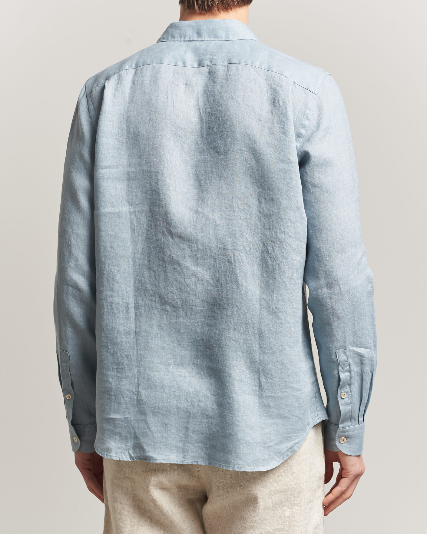 Mies | Kauluspaidat | PS Paul Smith | Tailored Fit Linen Shirt Light Blue